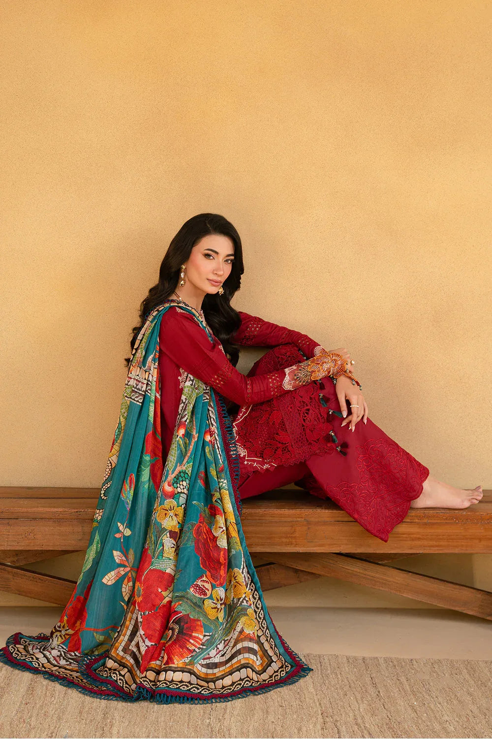 Saira Rizwan | Luxury Lawn 25 | MANON-SRL25-02 - Rang-e-Khaas