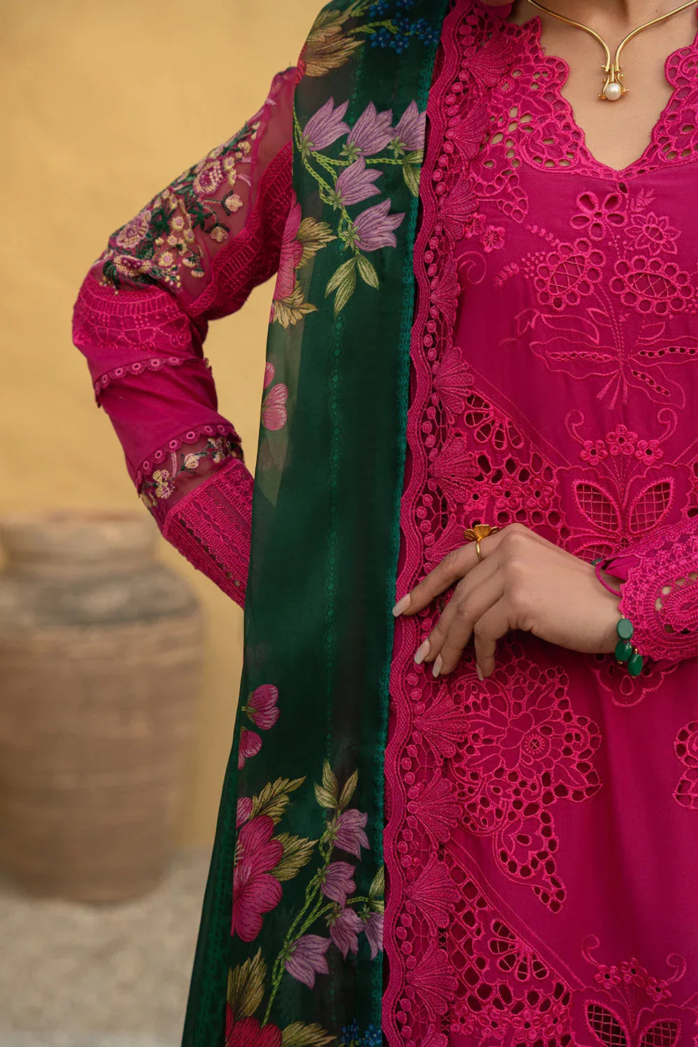 Saira Rizwan | Luxury Lawn 25 | ELODIE-SRL25-04 - Rang-e-Khaas