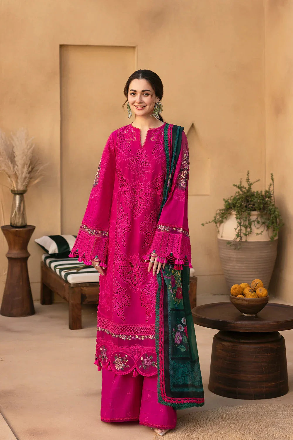 Saira Rizwan | Luxury Lawn 25 | ELODIE-SRL25-04 - Rang-e-Khaas