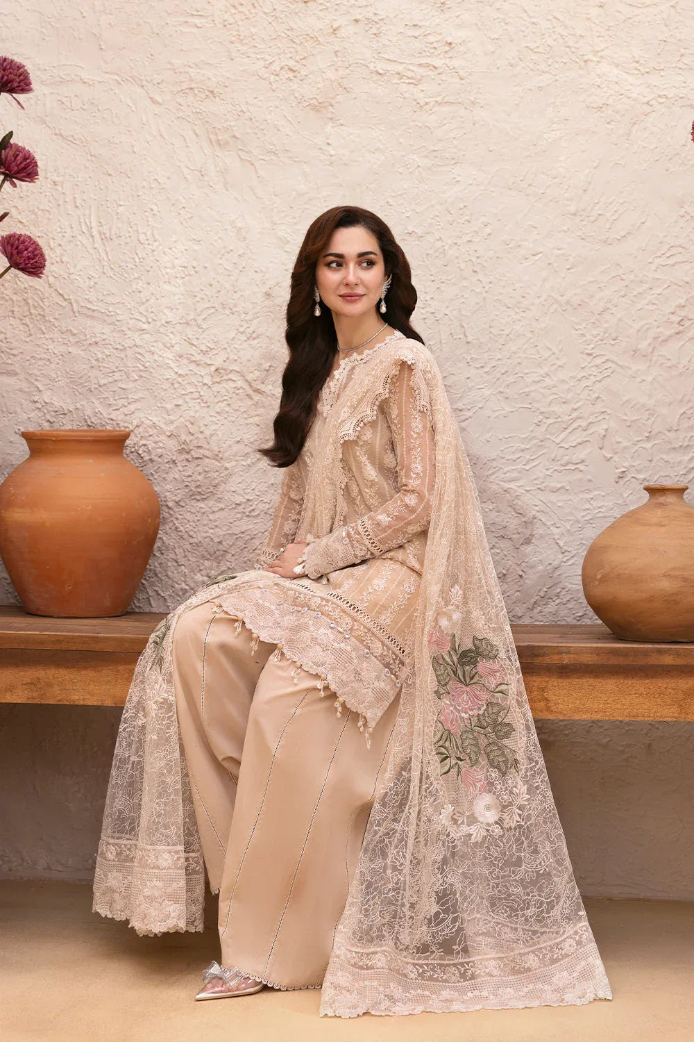 Saira Rizwan | Luxury Lawn 25 | MADONNA-SRL25-08 - Rang-e-Khaas