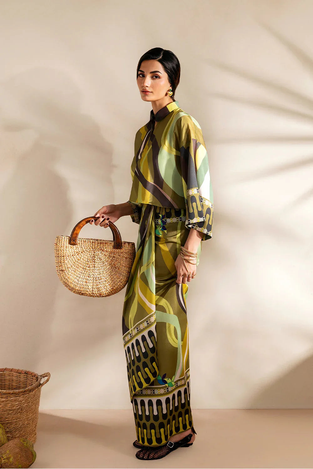 Saira Rizwan | Silk Coords 25 | GOLDEN GUAVA - SRSP-25-07 - Rang-e-Khaas