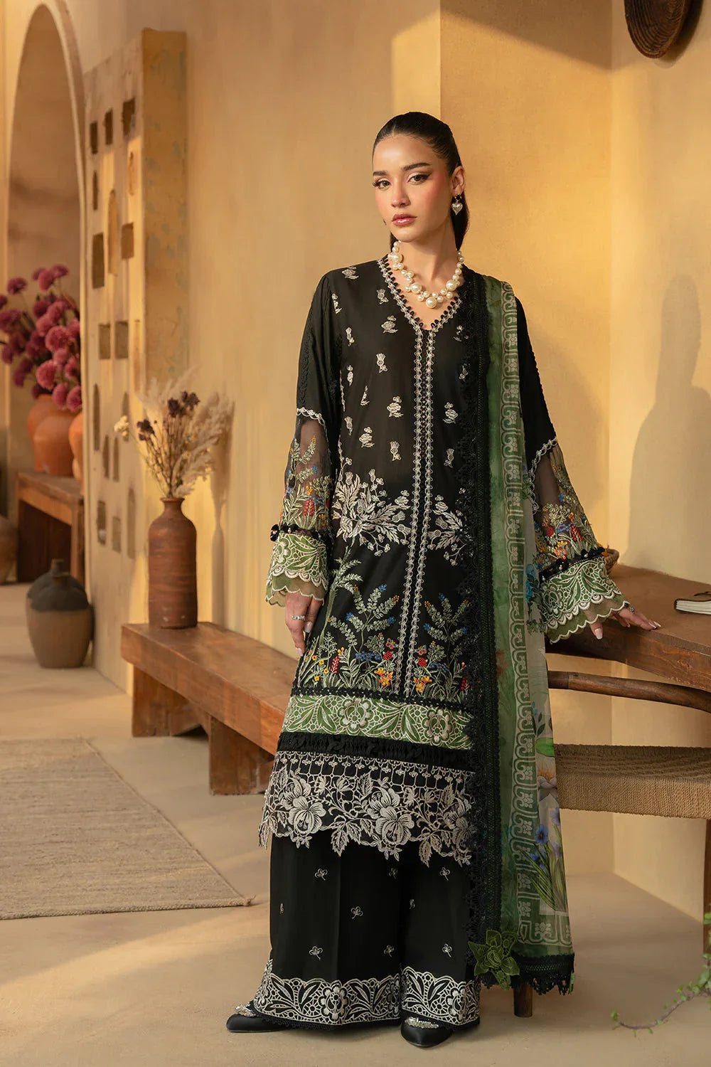 Saira Rizwan | Luxury Lawn 25 | MARY-SRL25-07 - Rang-e-Khaas
