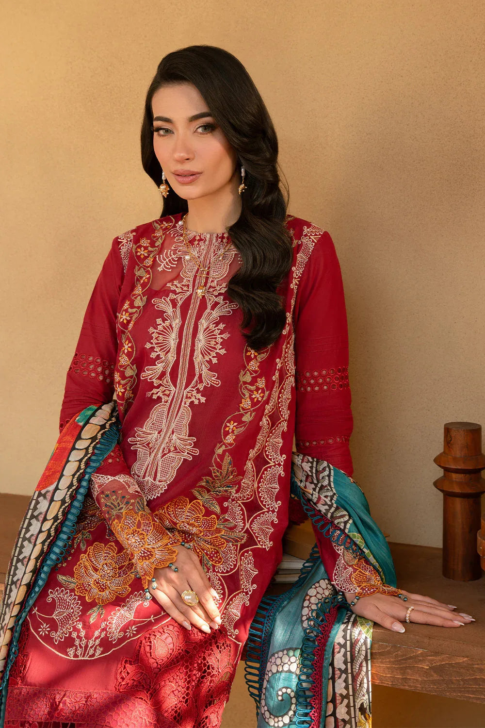 Saira Rizwan | Luxury Lawn 25 | MANON-SRL25-02 - Rang-e-Khaas