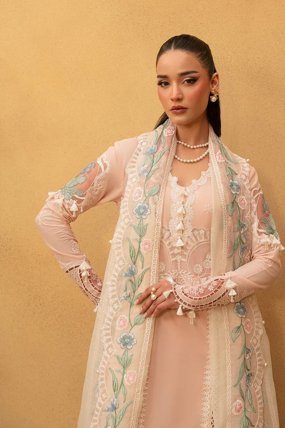 Saira Rizwan | Luxury Lawn 25 | FREYA-SRL25-09 - Rang-e-Khaas