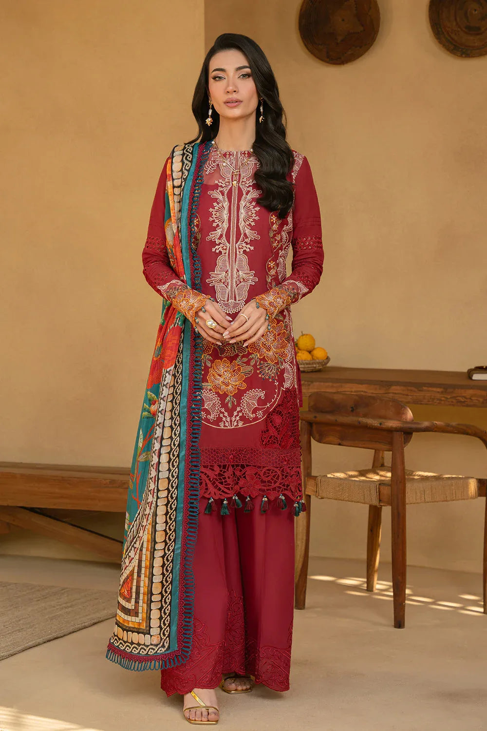 Saira Rizwan | Luxury Lawn 25 | MANON-SRL25-02 - Rang-e-Khaas