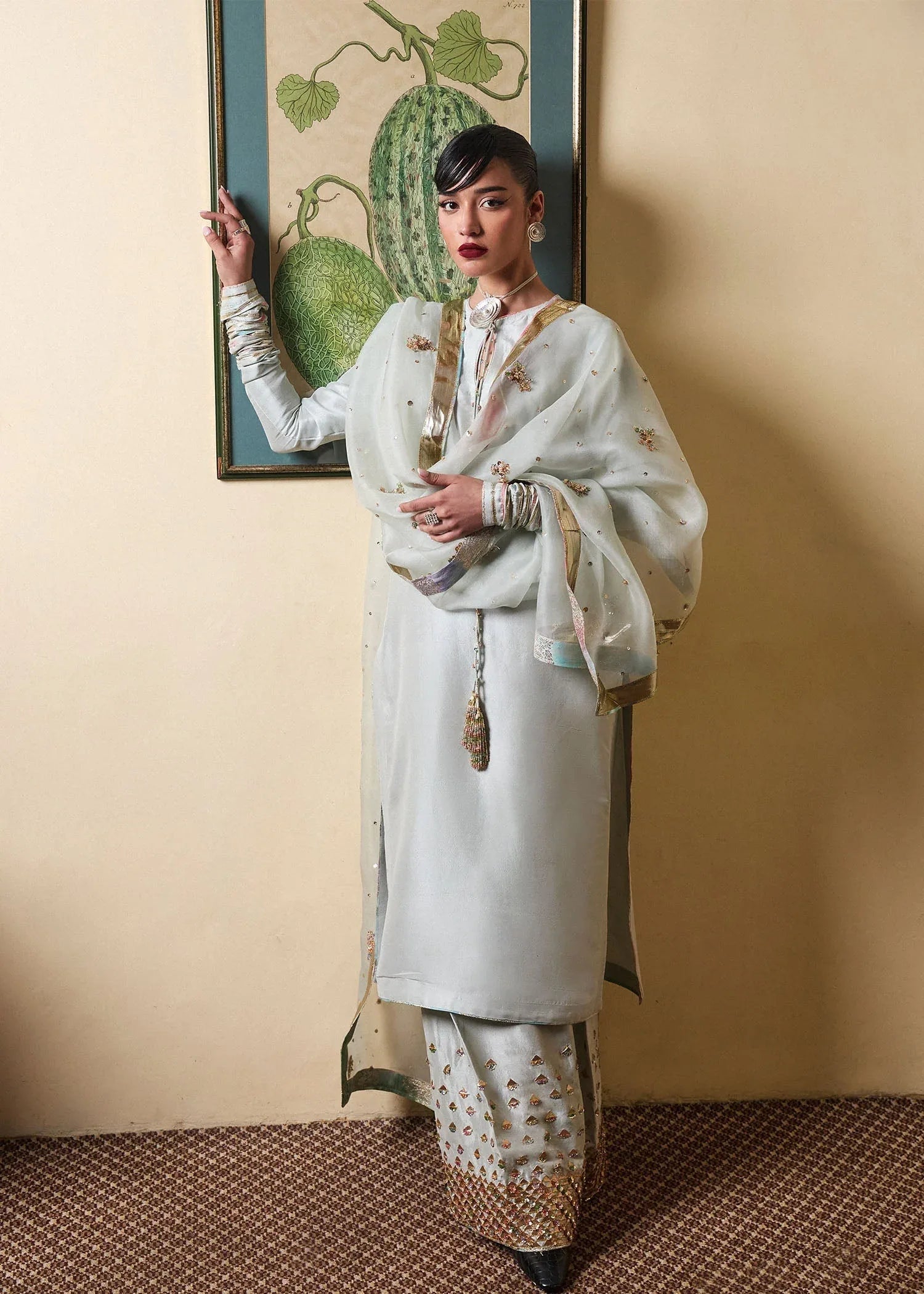 Hussain Rehar | SS Luxury Pret 25 | Miage - Rang-e-Khaas