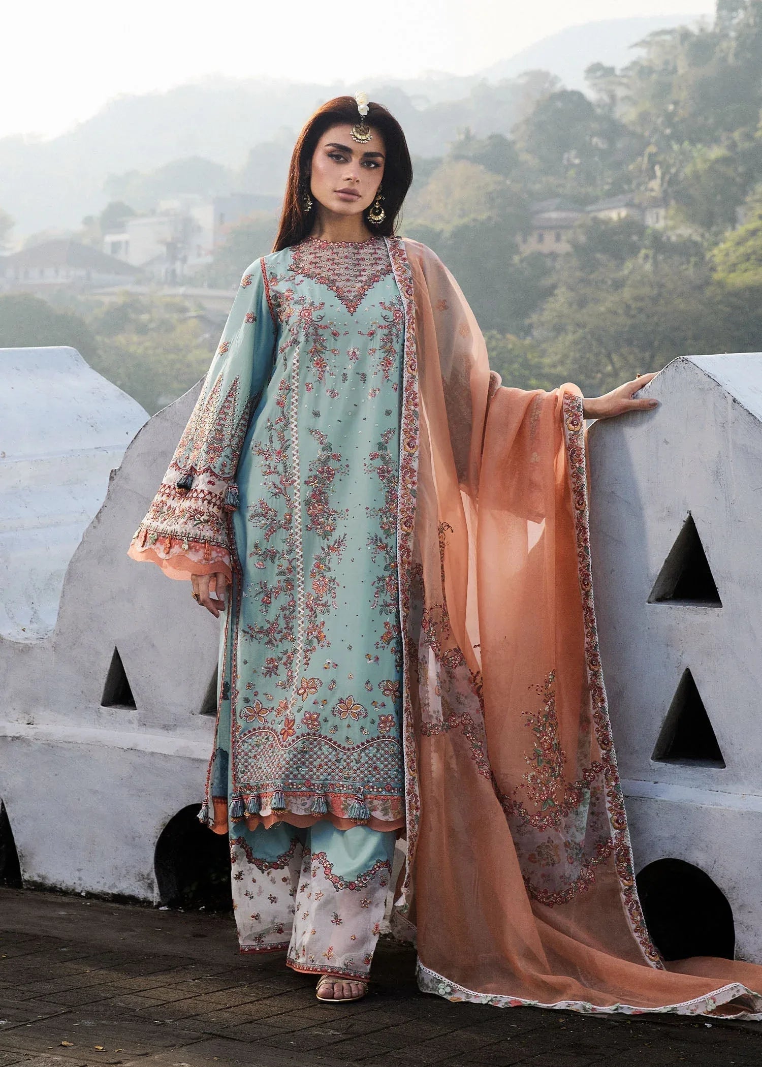 Hussain Rehar | Luxury Lawn 25 | Malibu - Rang-e-Khaas