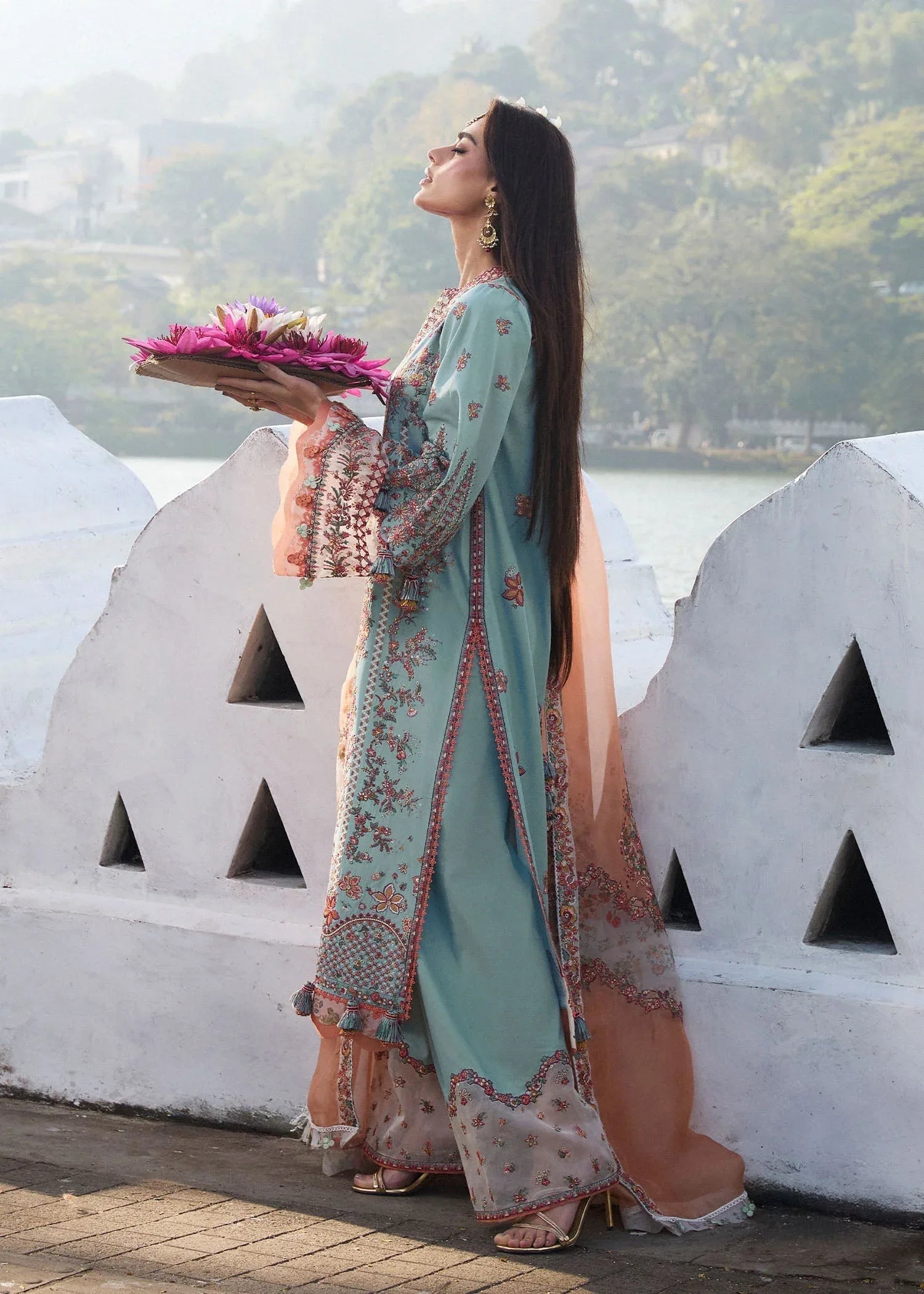 Hussain Rehar | Luxury Lawn 25 | Malibu - Rang-e-Khaas