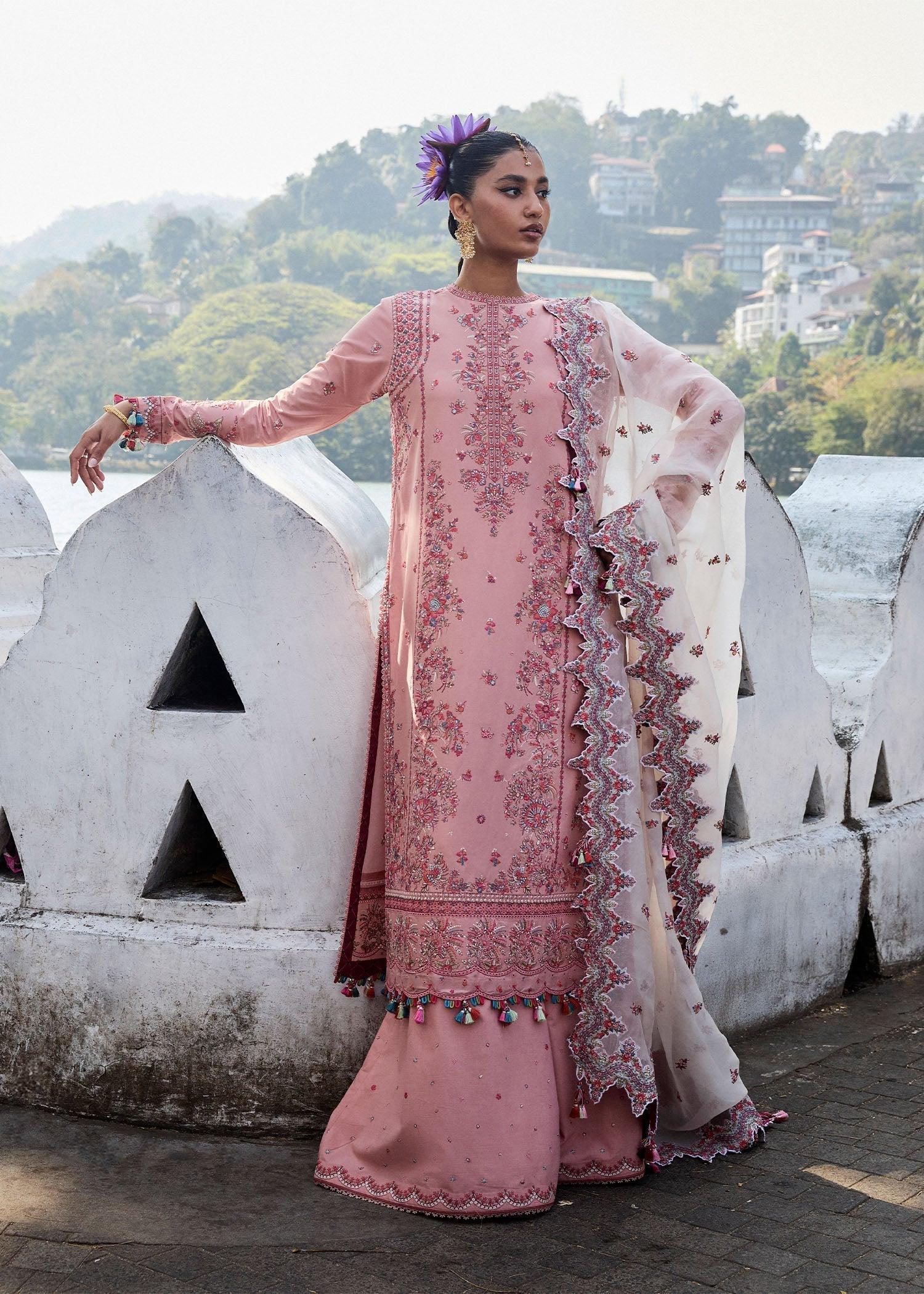 Hussain Rehar | Luxury Lawn 25 | Peaar - Rang-e-Khaas