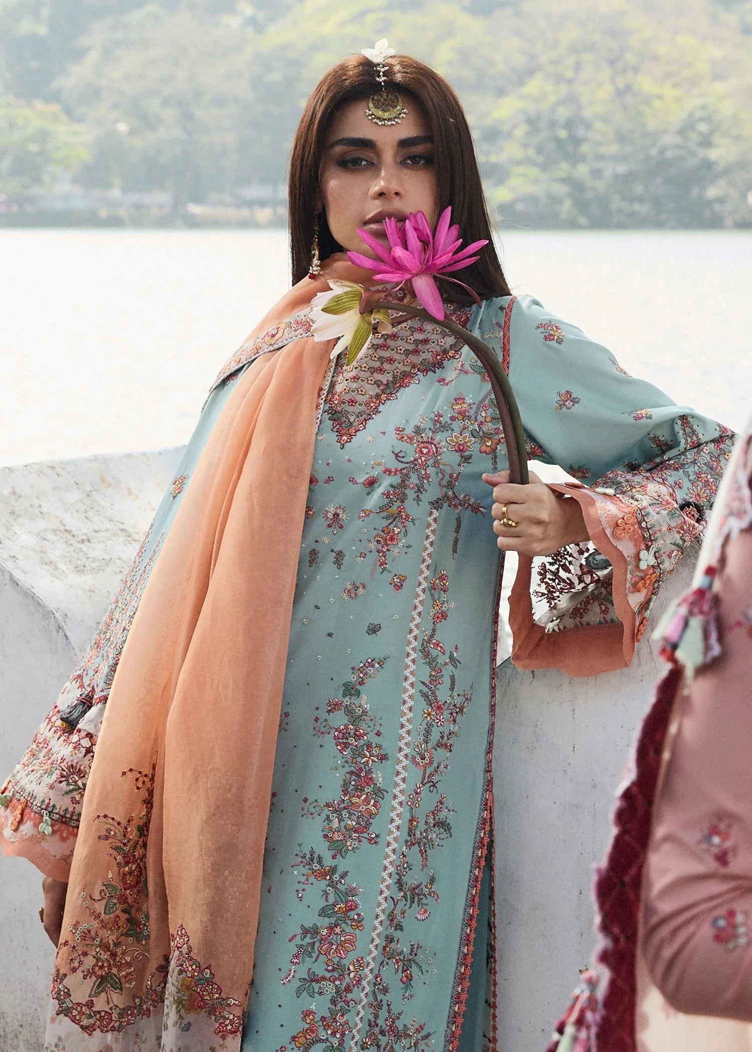 Hussain Rehar | Luxury Lawn 25 | Malibu - Rang-e-Khaas