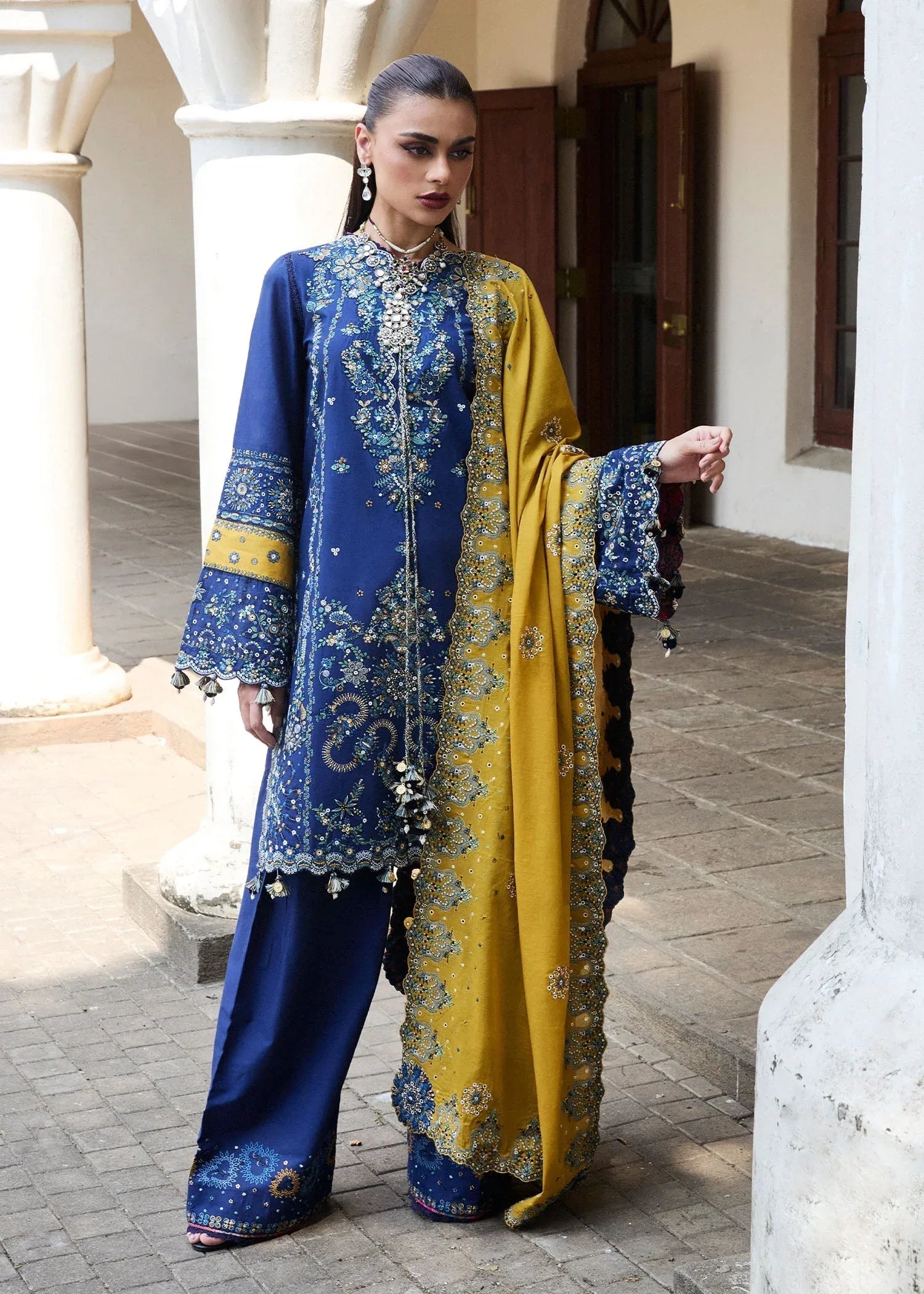 Hussain Rehar | Luxury Lawn 25 | Riviera - Rang-e-Khaas