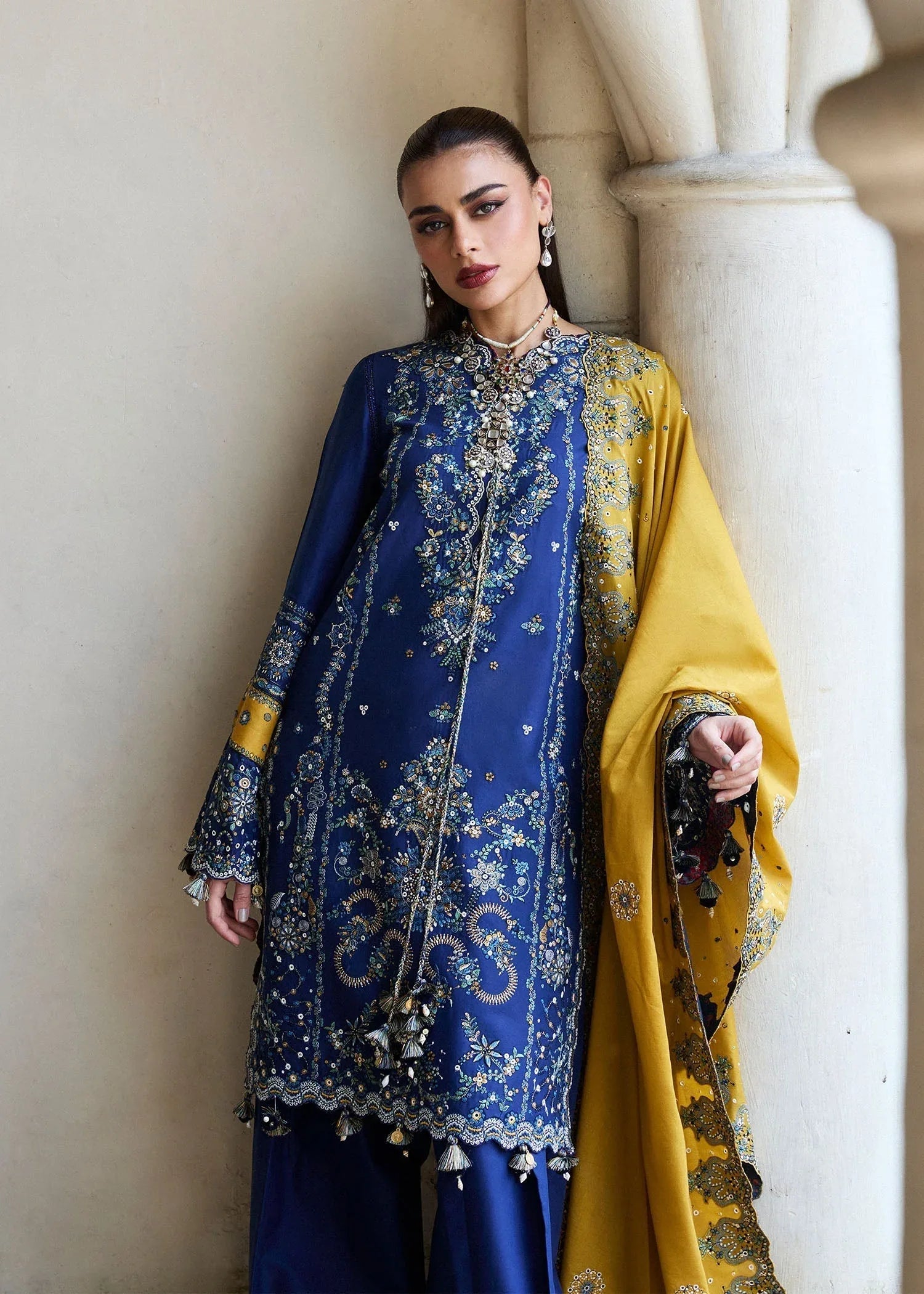Hussain Rehar | Luxury Lawn 25 | Riviera - Rang-e-Khaas
