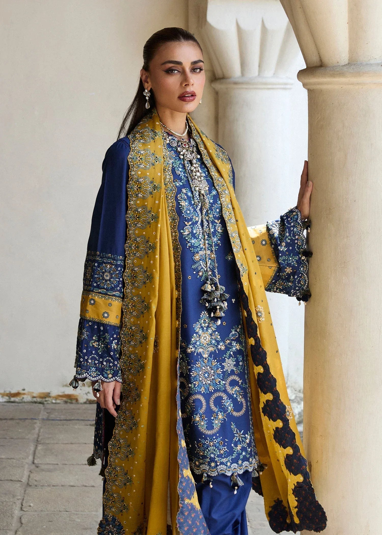 Hussain Rehar | Luxury Lawn 25 | Riviera - Rang-e-Khaas