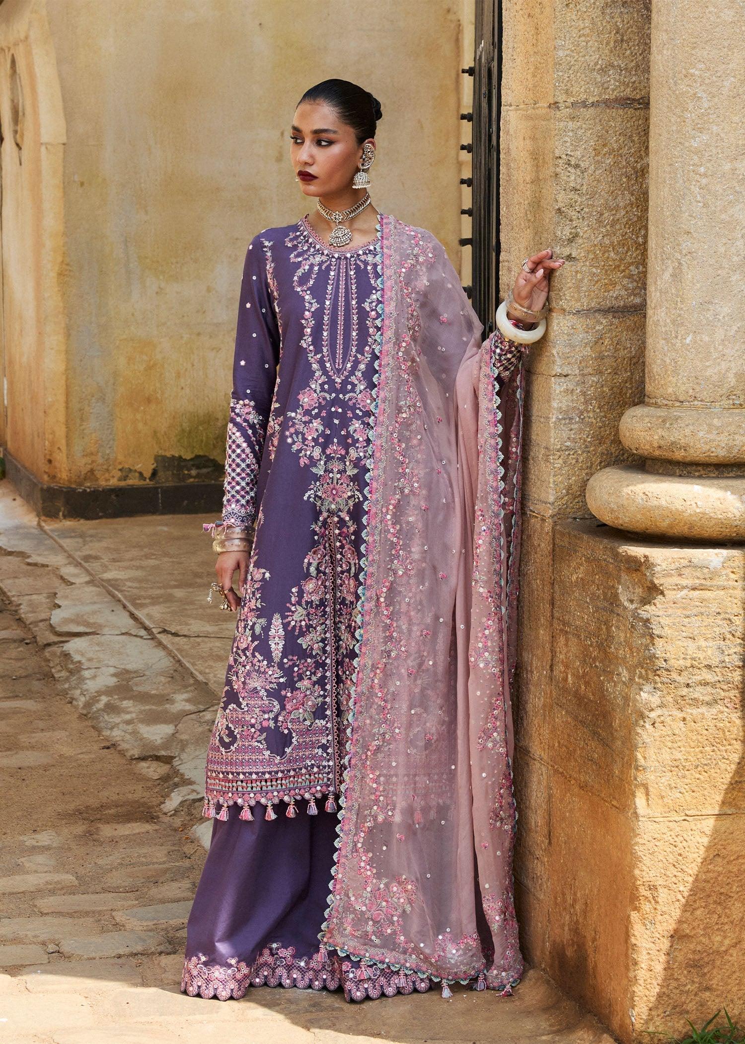 Hussain Rehar | Luxury Lawn 25 | Irris - Rang-e-Khaas