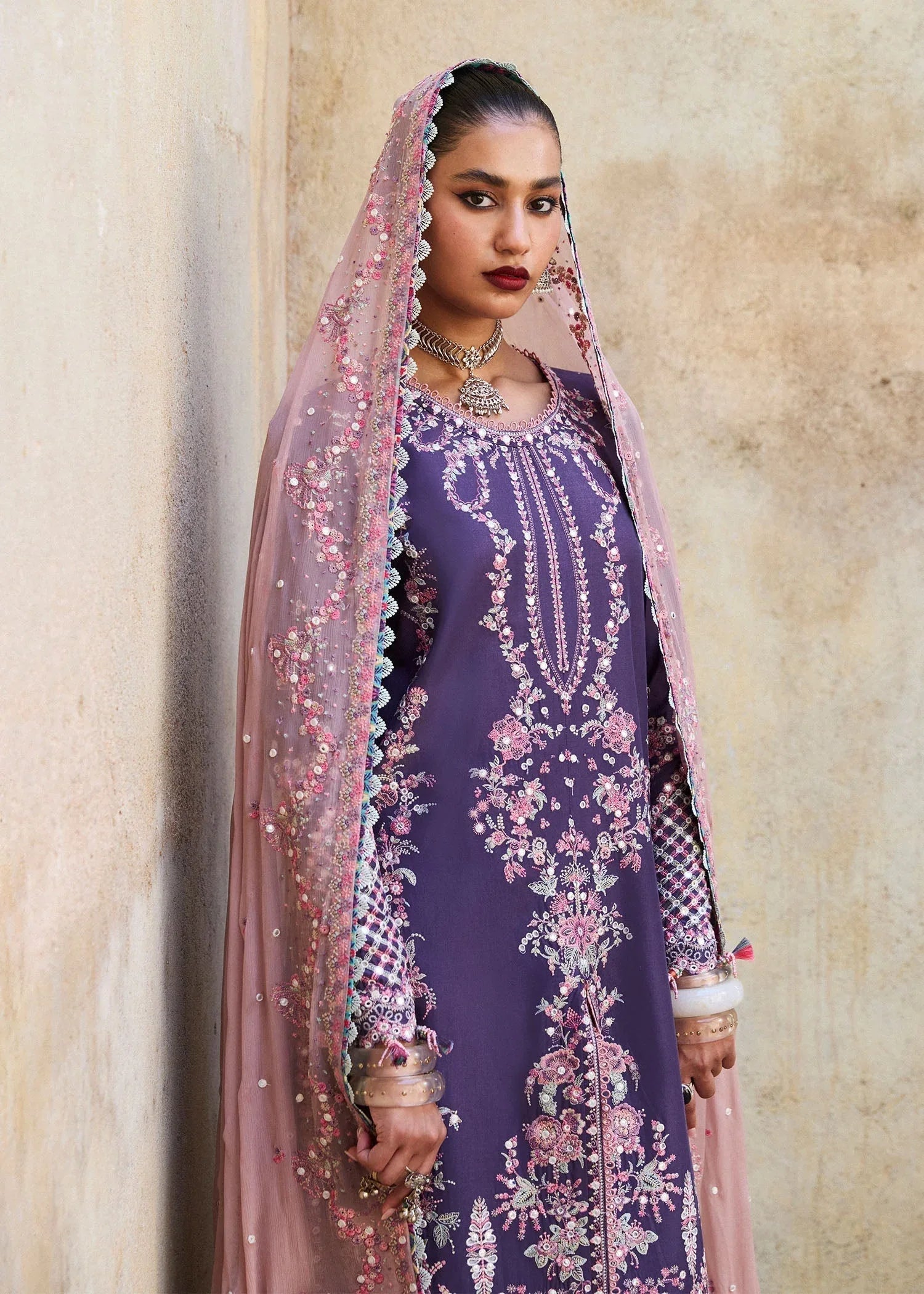 Hussain Rehar | Luxury Lawn 25 | Irris - Rang-e-Khaas