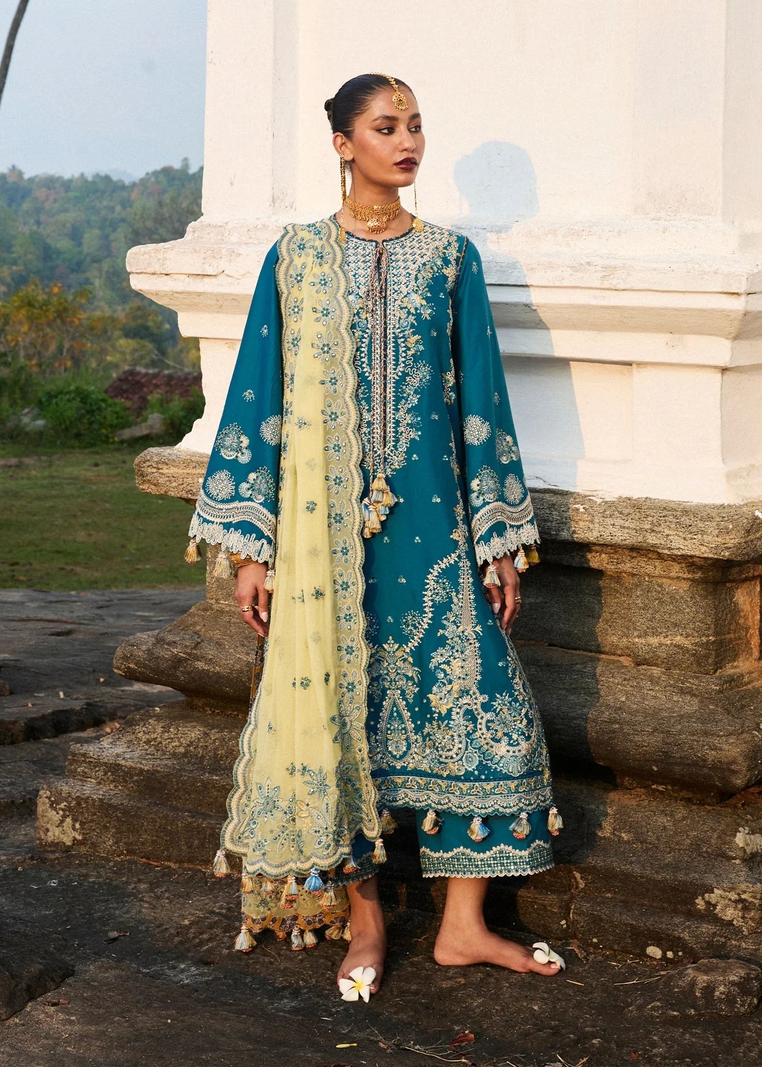 Hussain Rehar | Luxury Lawn 25 | Eupic - Rang-e-Khaas