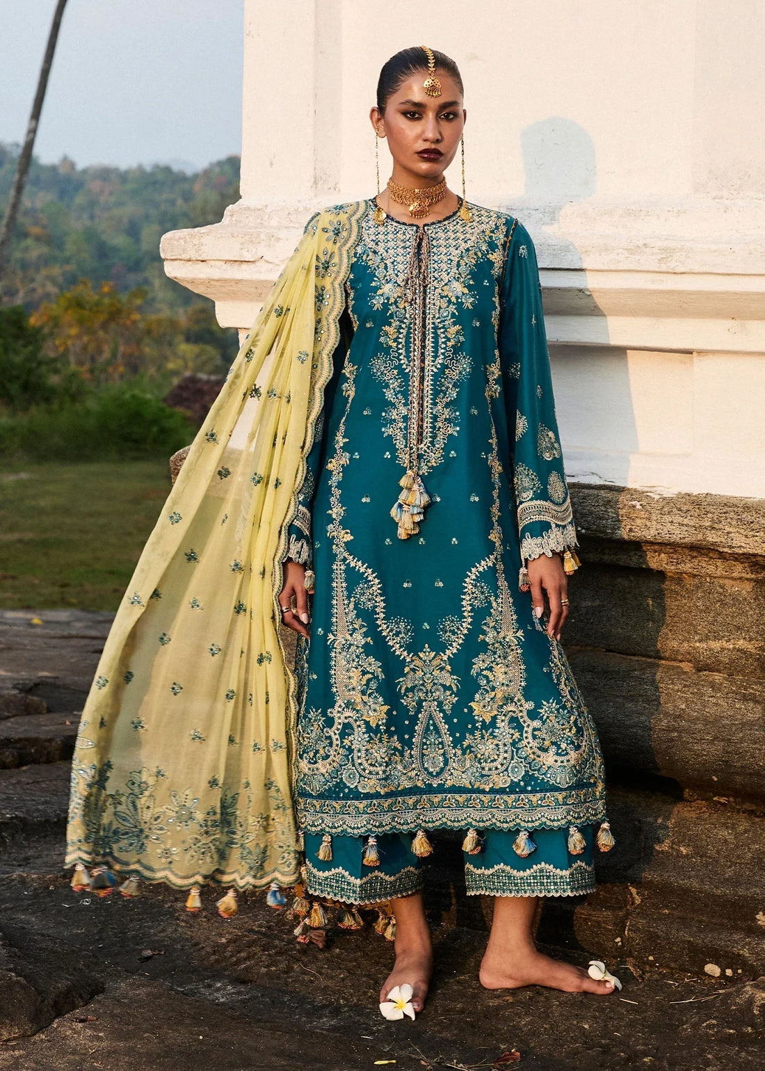 Hussain Rehar | Luxury Lawn 25 | Eupic - Rang-e-Khaas