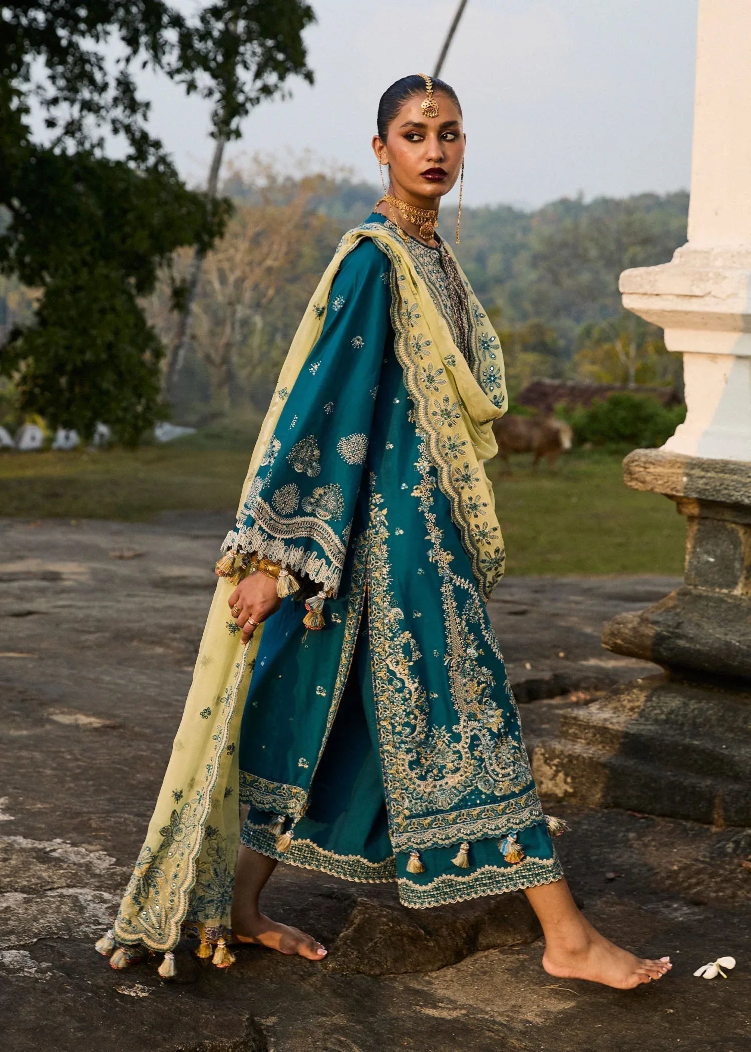 Hussain Rehar | Luxury Lawn 25 | Eupic - Rang-e-Khaas