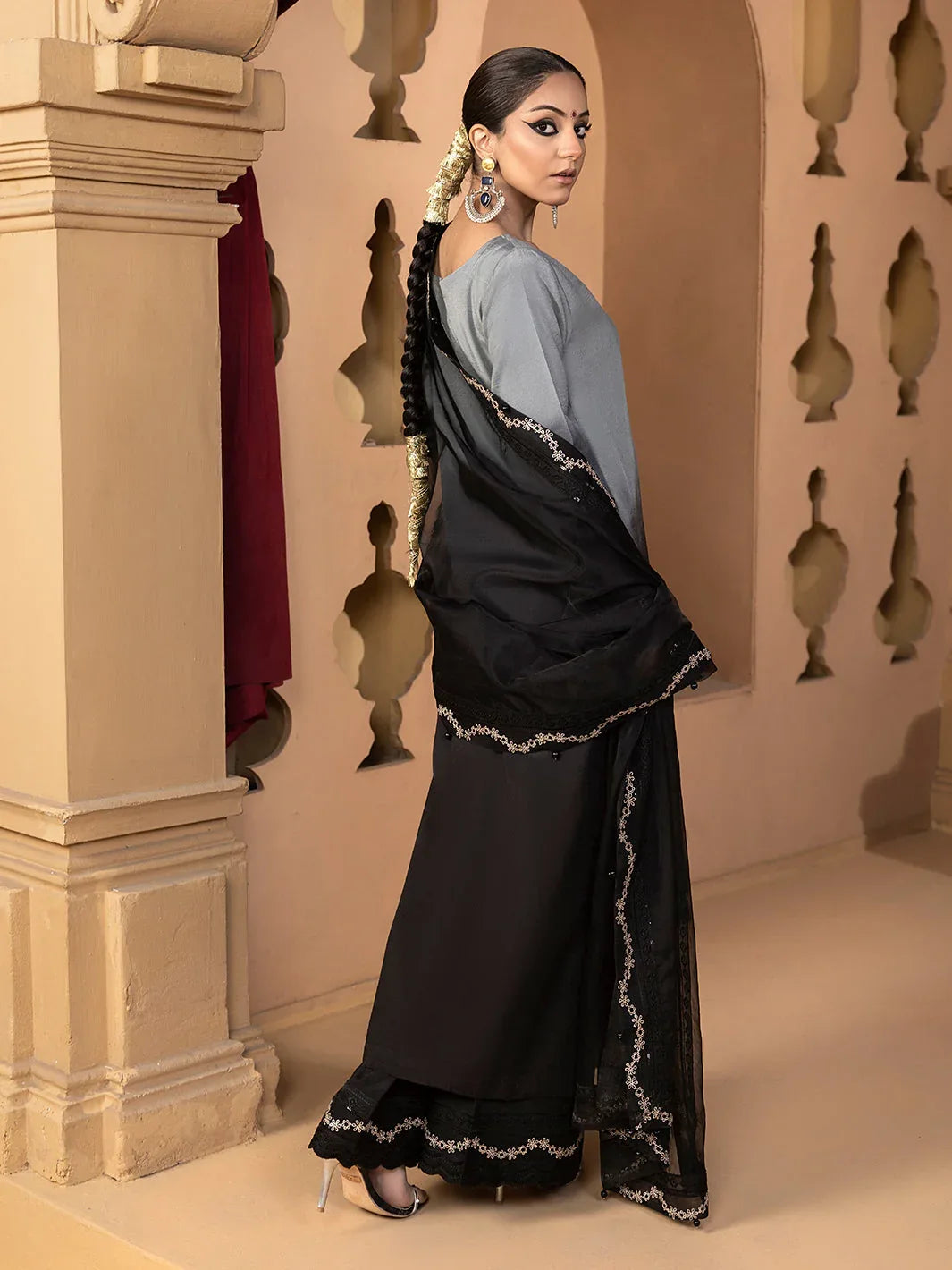 Hem Stitch | Raw Silk Edit 25 | Hazel - Rang-e-Khaas