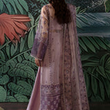 Afrozeh La Fuchsia Embroidered Organza 3Pc Suit - Helen