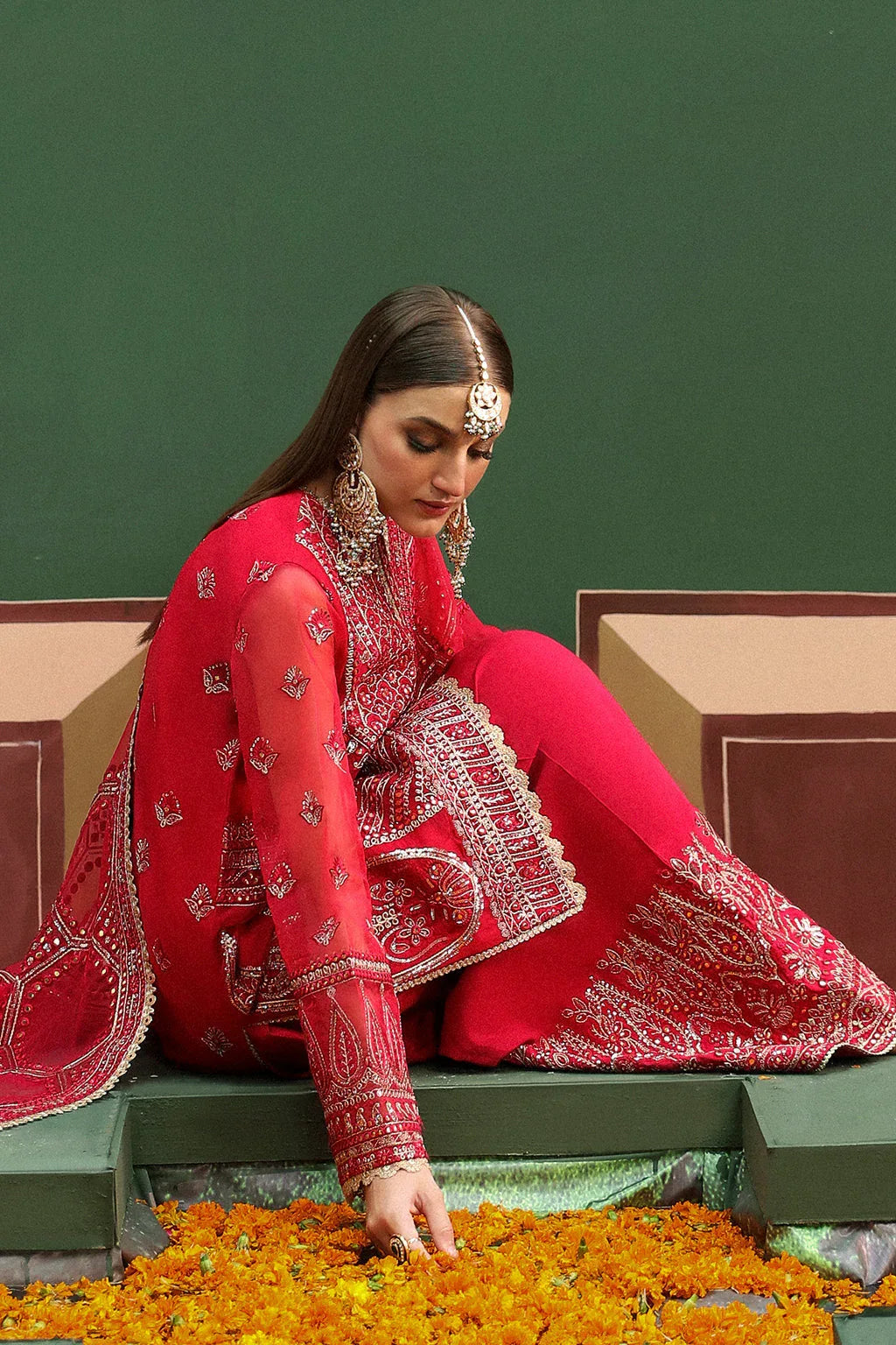 Afrozeh Shehnai Wedding Formal 3Pc Suit AFS-24-04 Hoor - Rang-e-Khaas
