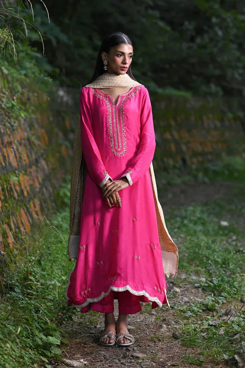 Hue Pret | Farasha Luxury Pret | Fuchsia - Rang-e-Khaas