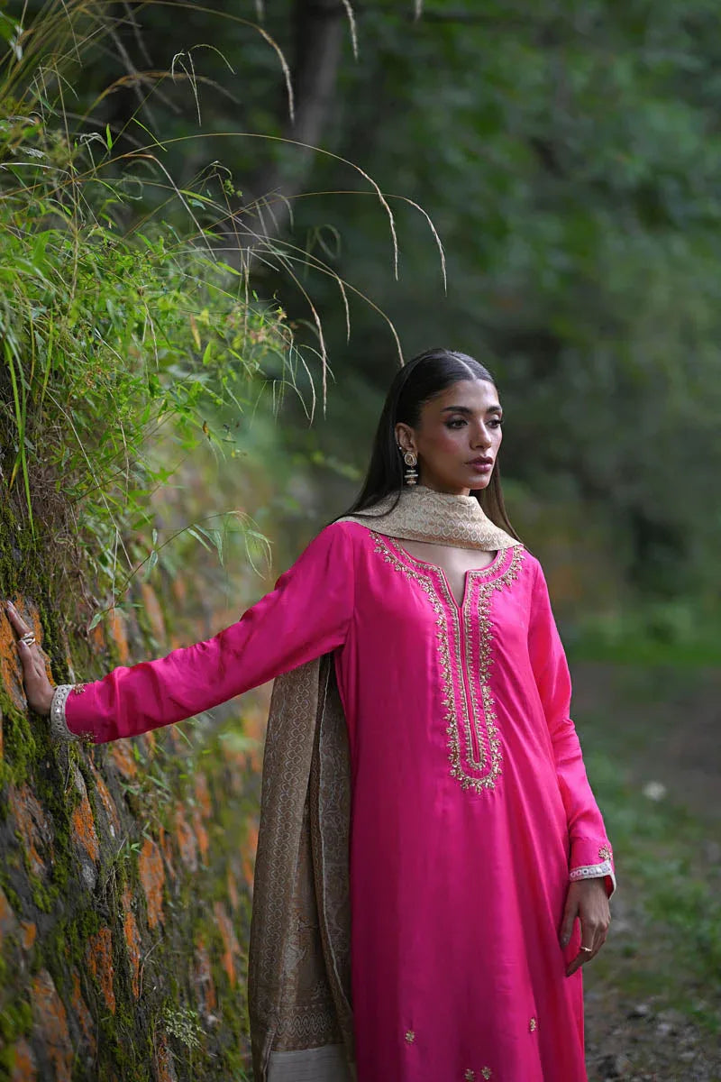 Hue Pret | Farasha Luxury Pret | Fuchsia - Rang-e-Khaas