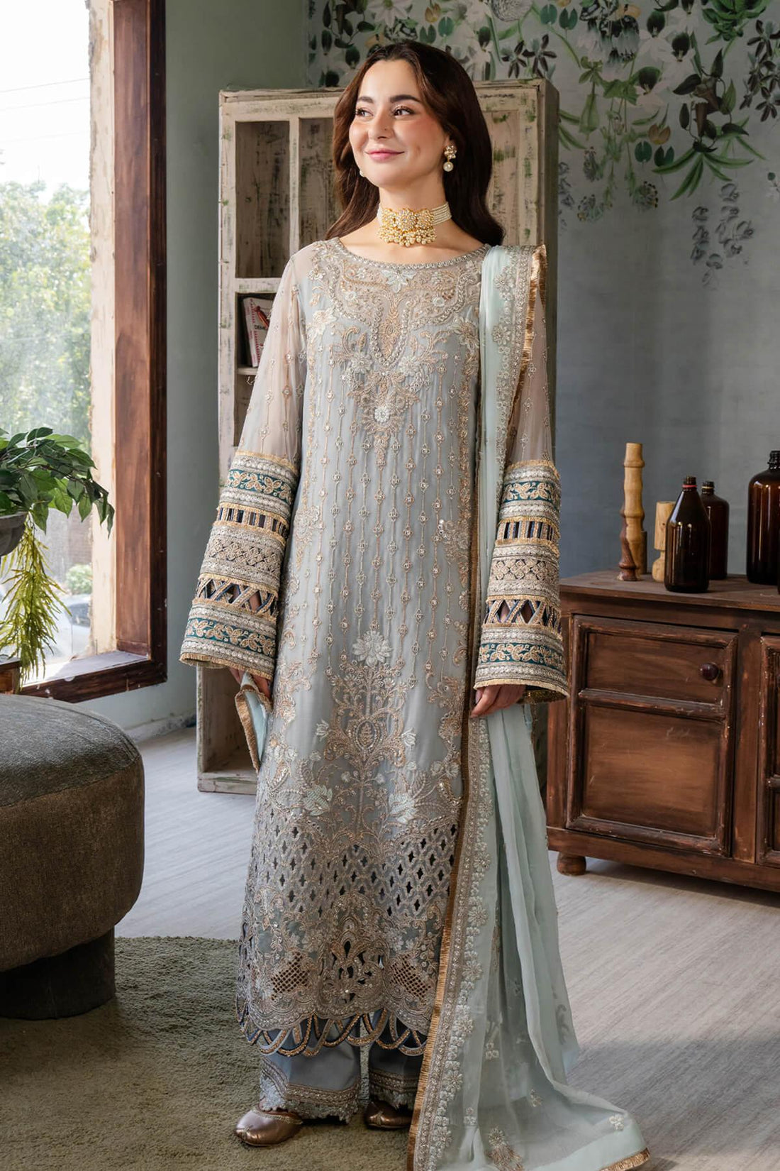 Imrozia Premium | Naina Chiffon | I-190 Rumman - Rang-e-Khaas