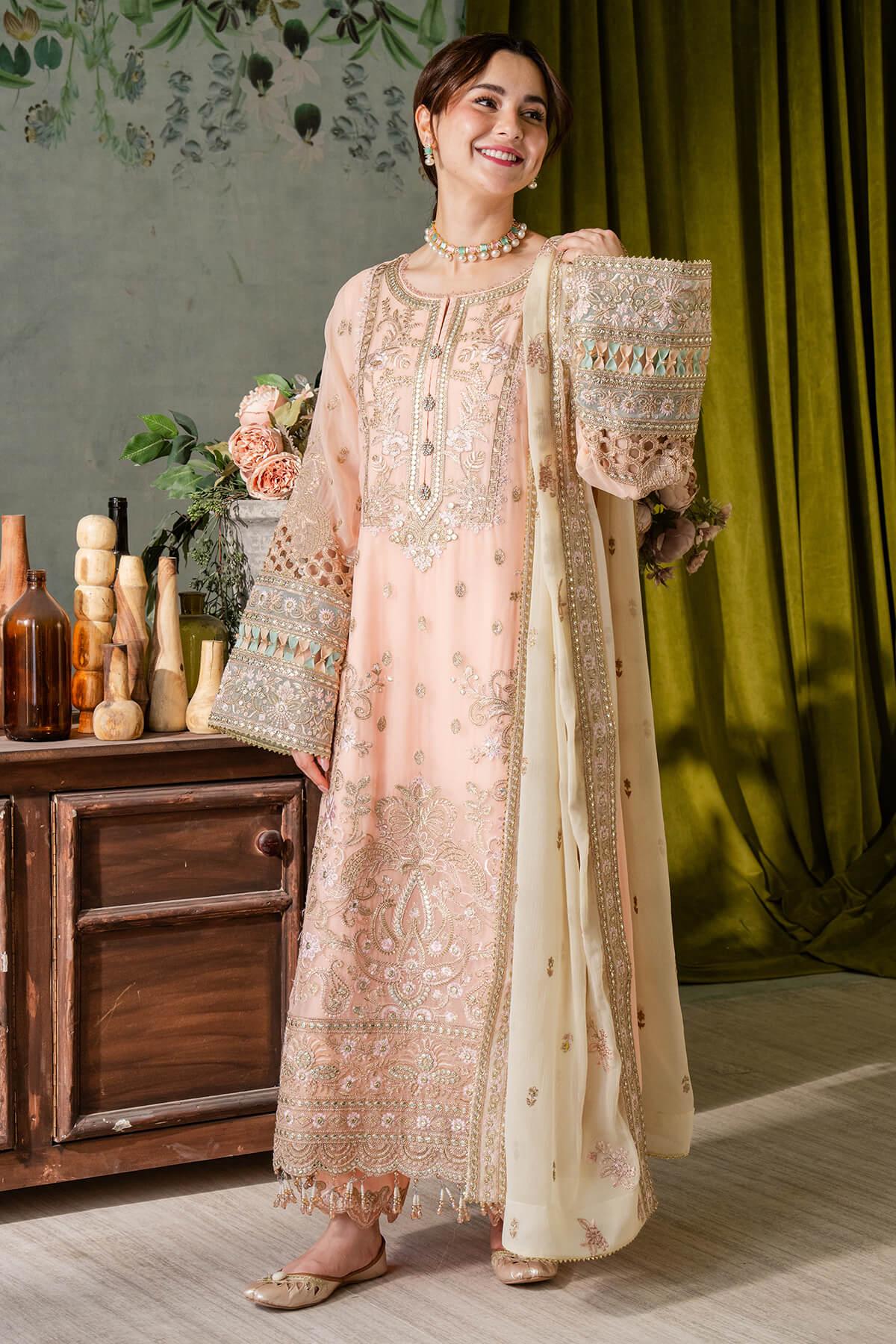 Imrozia Premium | Naina Chiffon | I-193 Kashud - Rang-e-Khaas