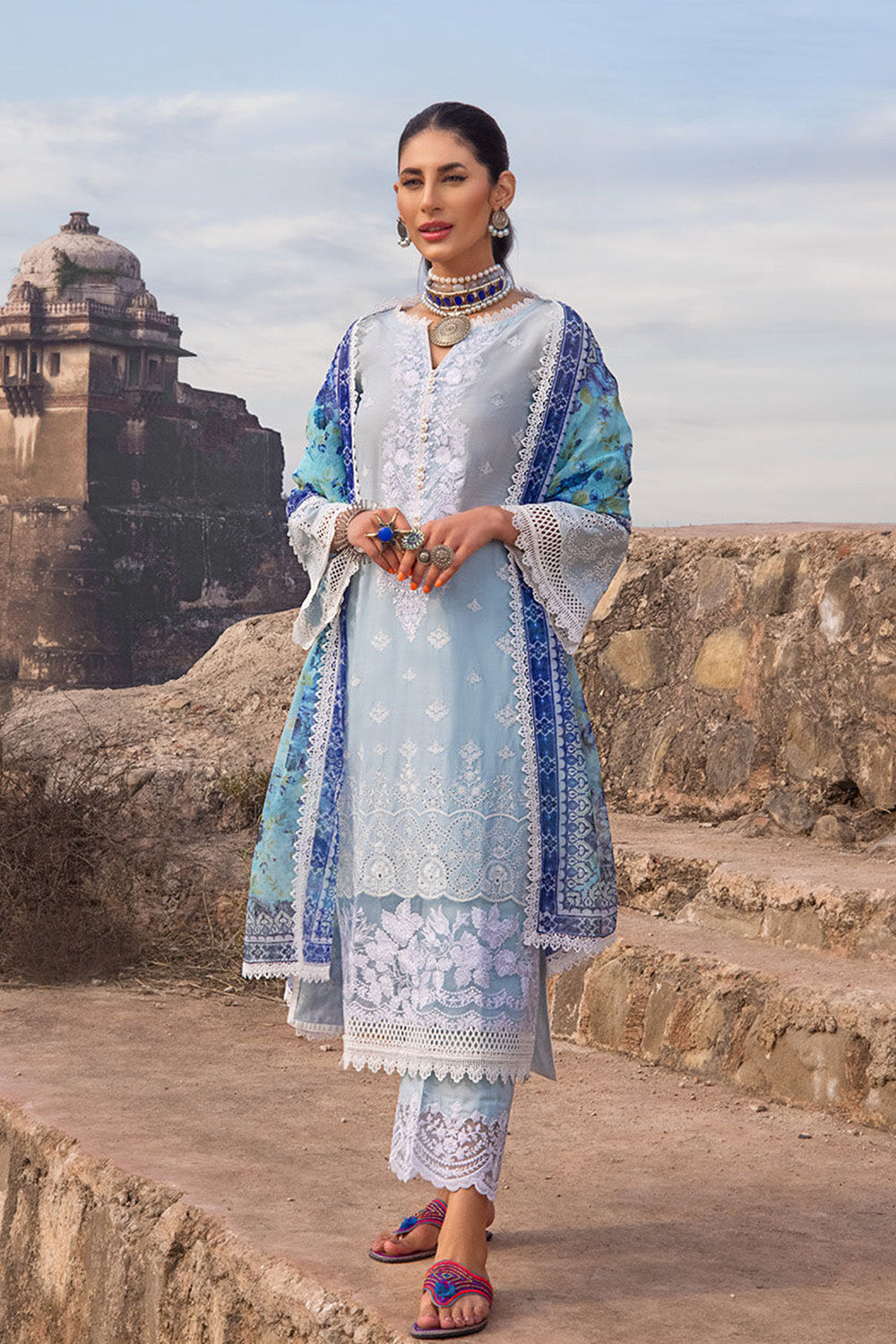 Zainab Chottani Luxury Chikankari Lawn Collection 2022 - AZAL 1-B - TC-71