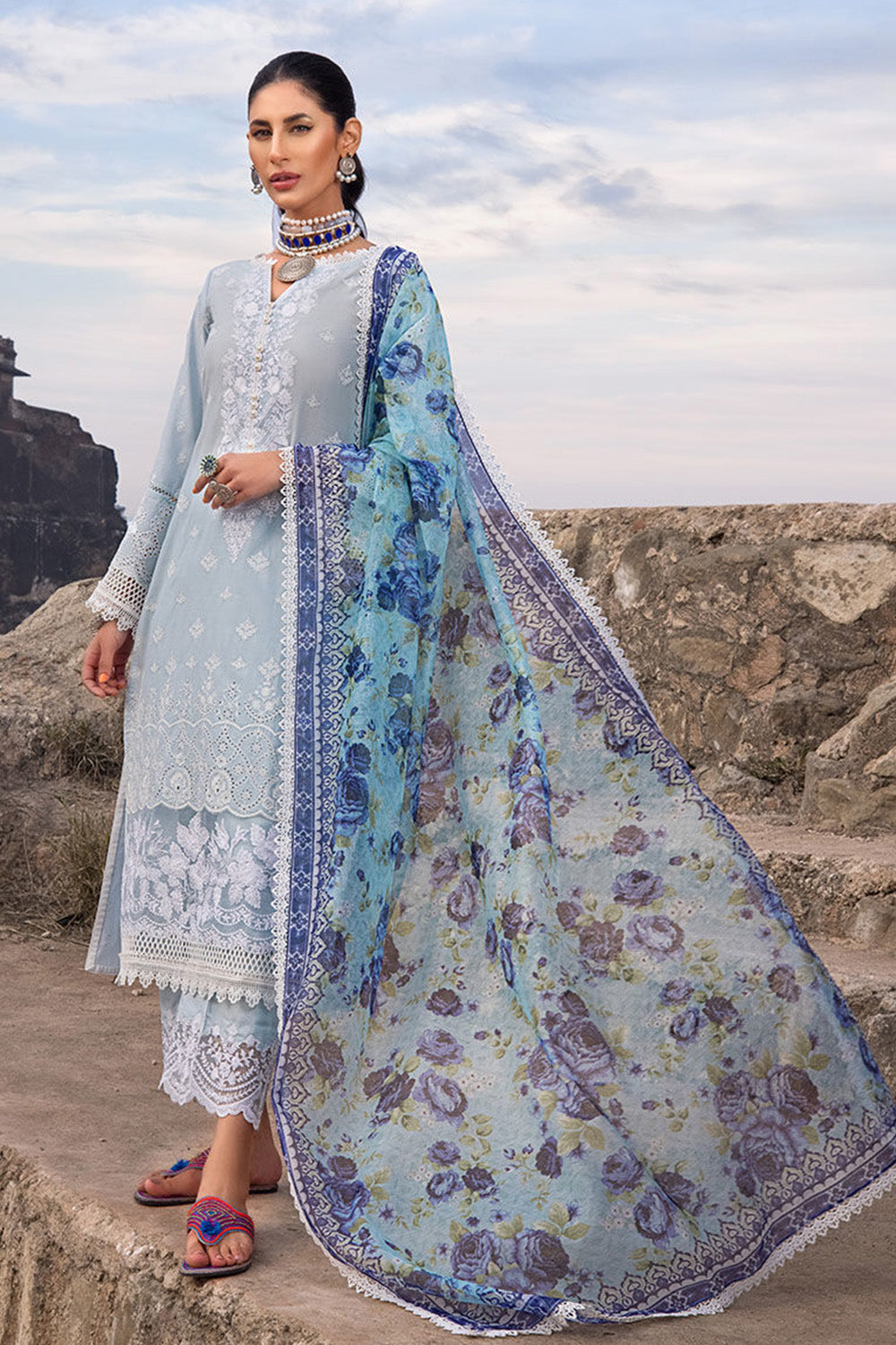 Zainab Chottani Luxury Chikankari Lawn Collection 2022 - AZAL 1-B - TC-71