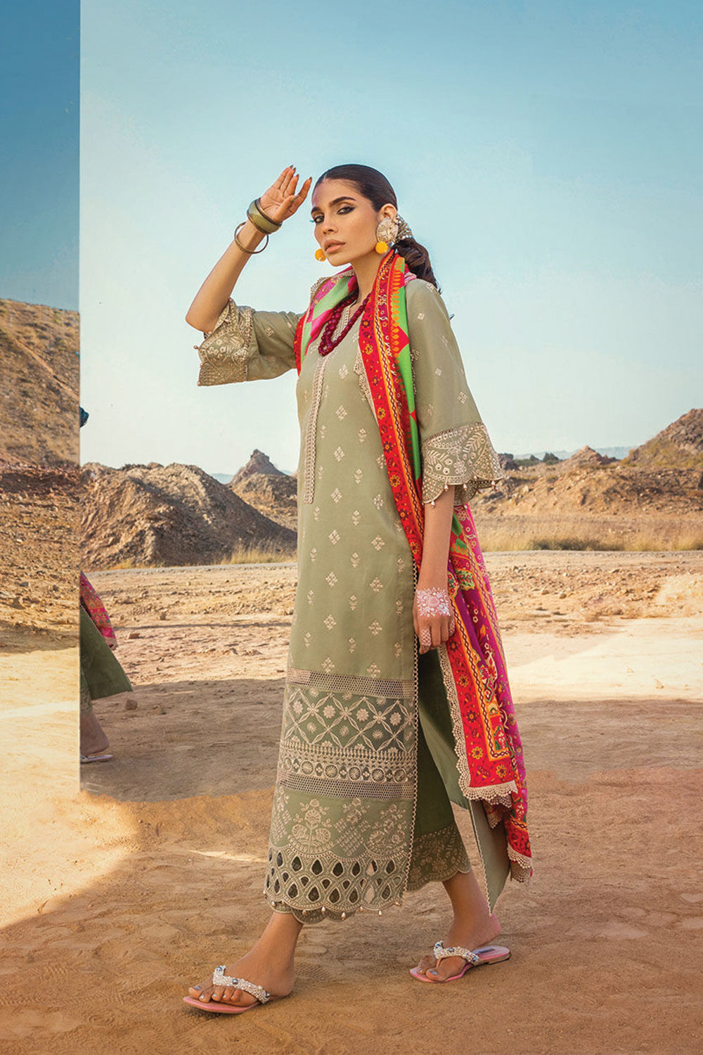 Zainab Chottani - Luxury Chikankari '23 Lawn Collection - LAAL’EN 10B - TC-338
