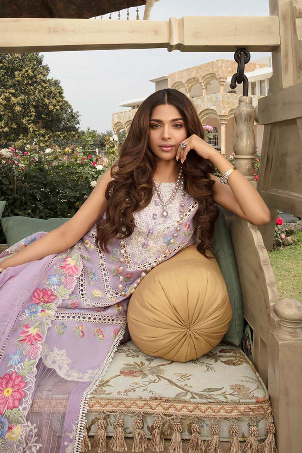 Crimson Luxury Lawn by Saira Shakira 22 - 6A A Floral Affair - TC-109 - Chikankari