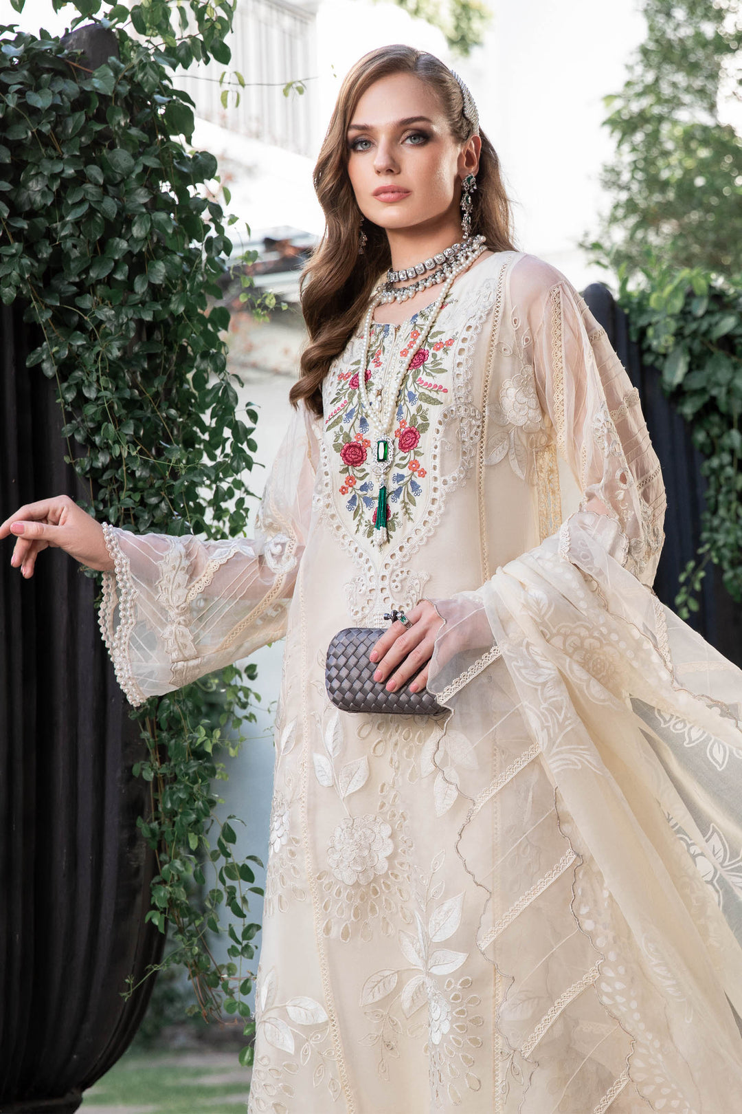 MARIA B EID COLLECTION UNSTITCHED EL-23-01-Cream