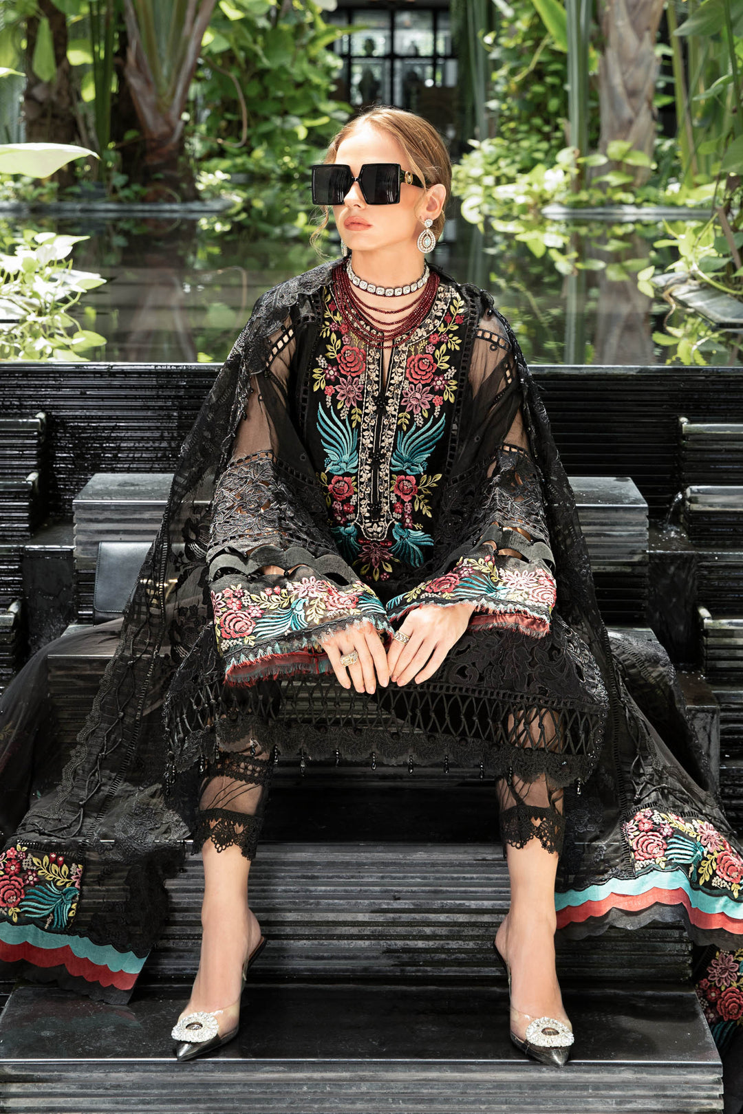 MARIA B EID LAWN COLLECTION EL-23-04-Black