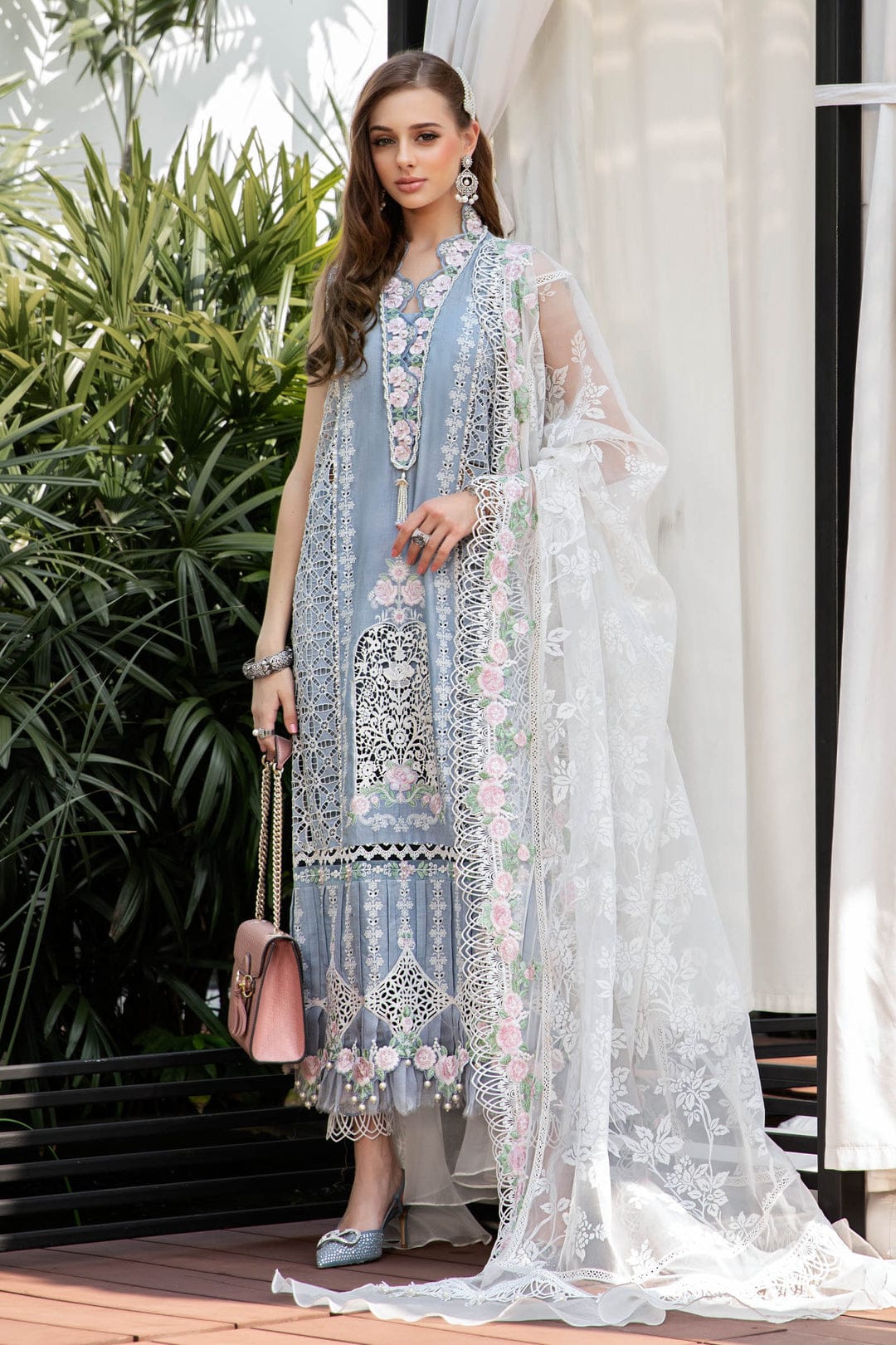 MARIA B EID LAWN COLLECTION EL-23-10-Ice Blue