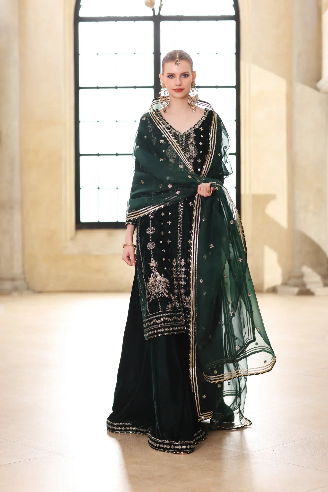 Noor by Saadia Asad | Handcrafted Velvet 25 |Zamurrud - Rang-e-Khaas