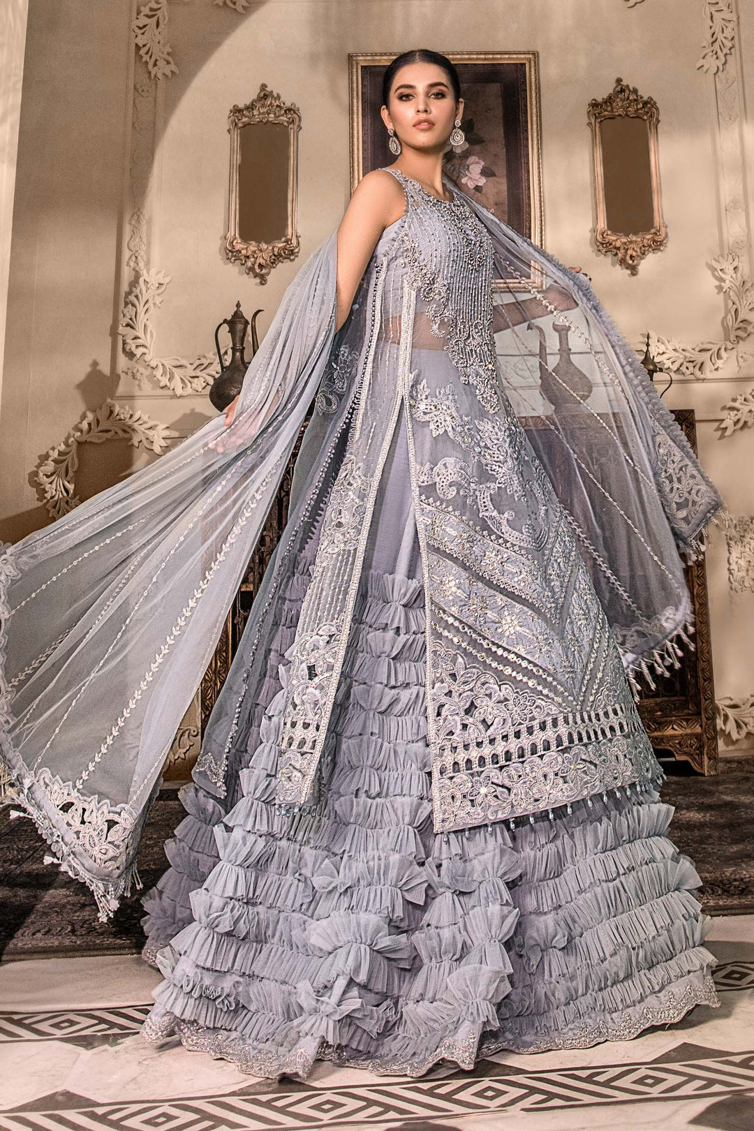 MARIA B Ice Blue BD-2603C MBROIDERED