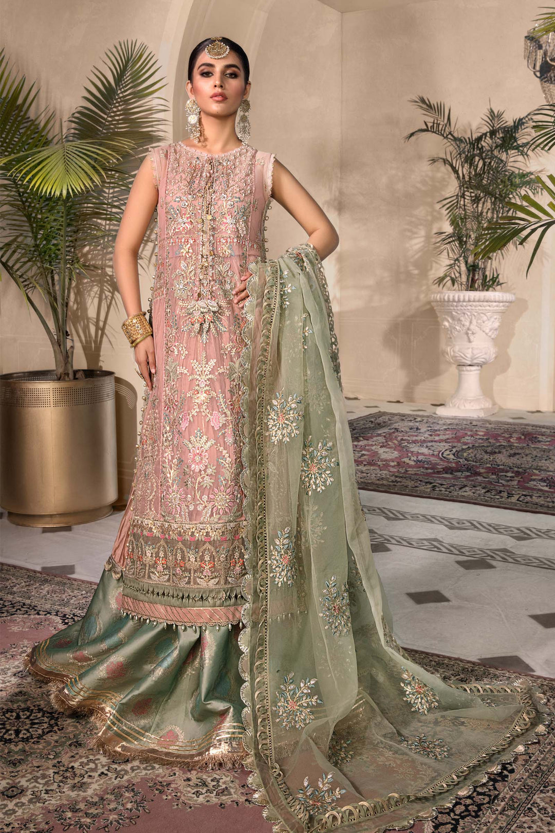 MARIA B Sea Green BD-2607 MBROIDERED