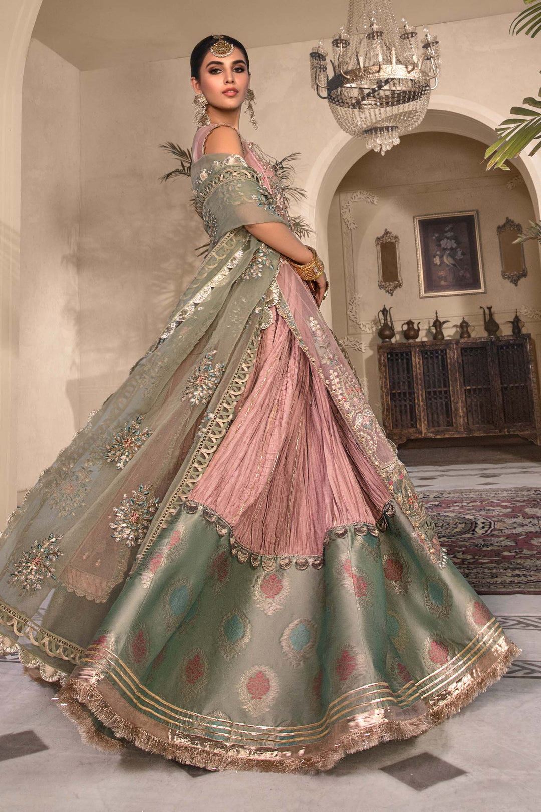 MARIA B Sea Green BD-2607 MBROIDERED
