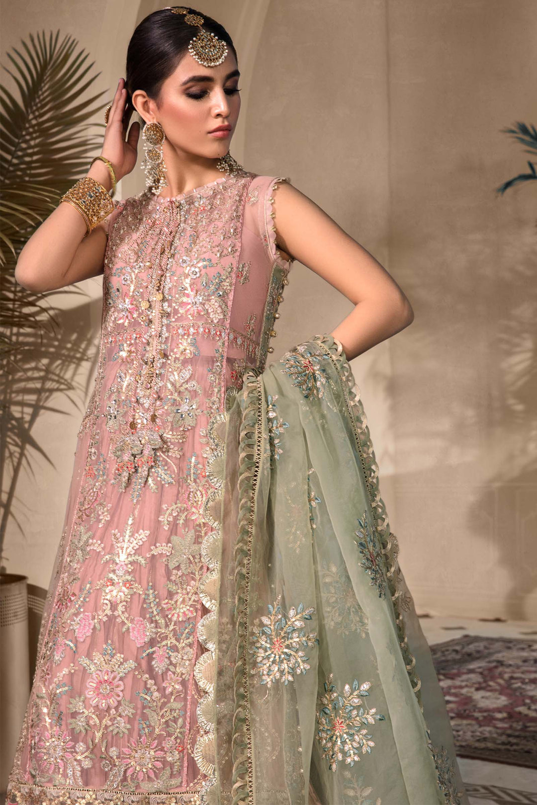 MARIA B Sea Green BD-2607 MBROIDERED