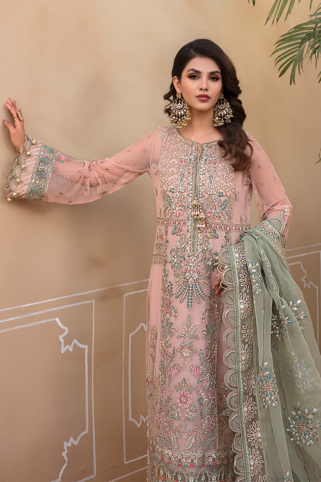 MARIA B Sea Green BD-2607 MBROIDERED