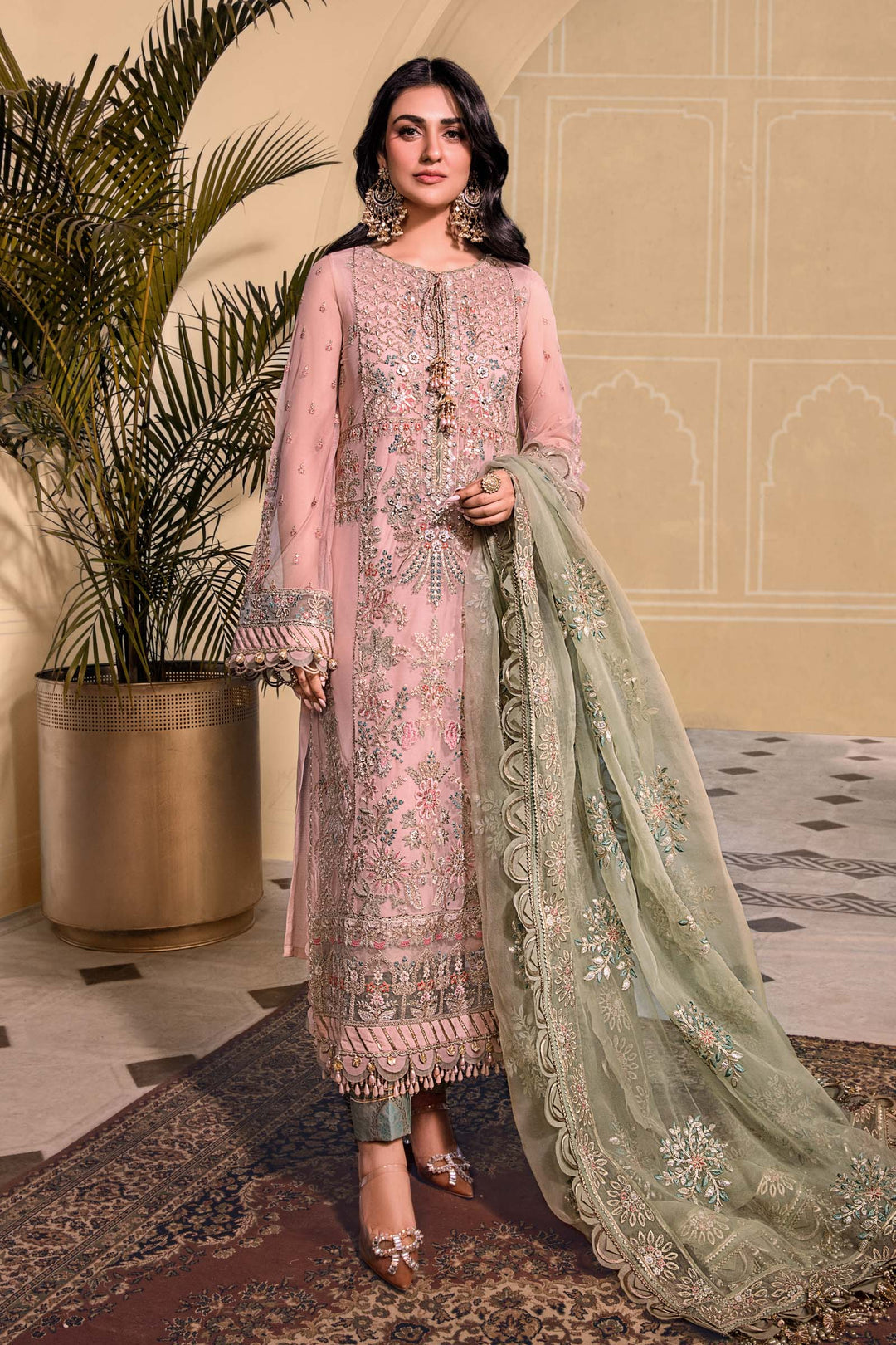 MARIA B Sea Green BD-2607 MBROIDERED