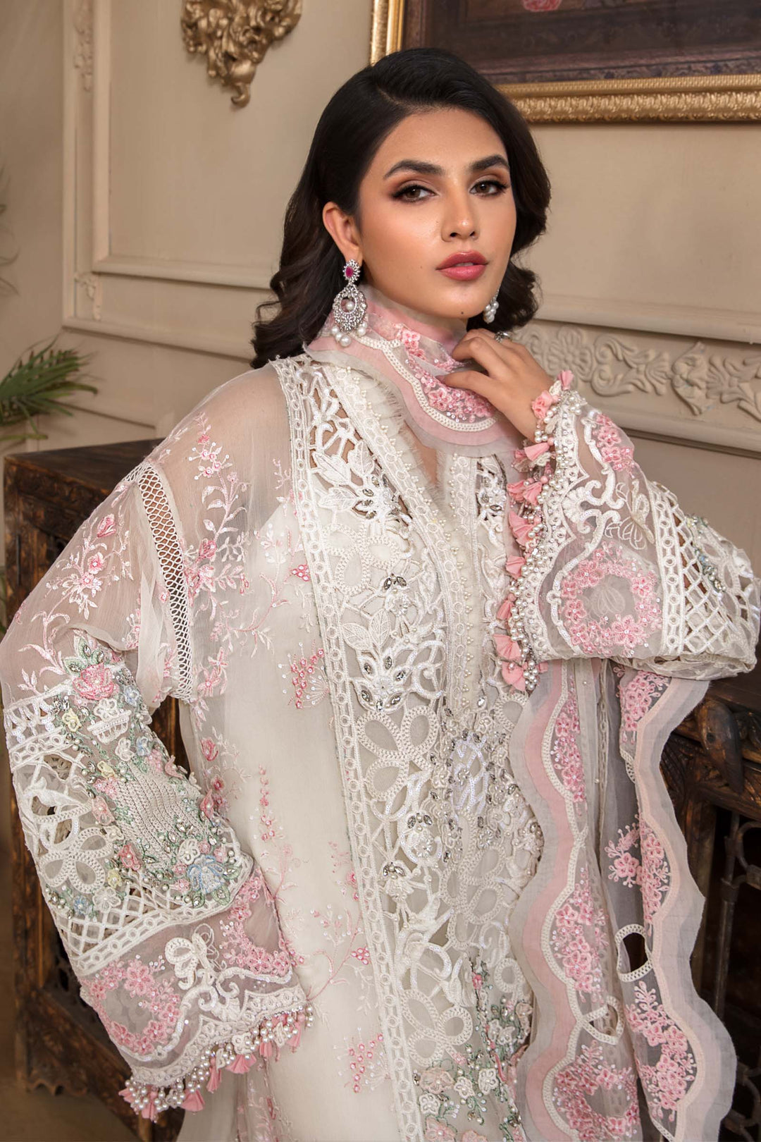 MARIA B Off White BD-2604 MBROIDERED
