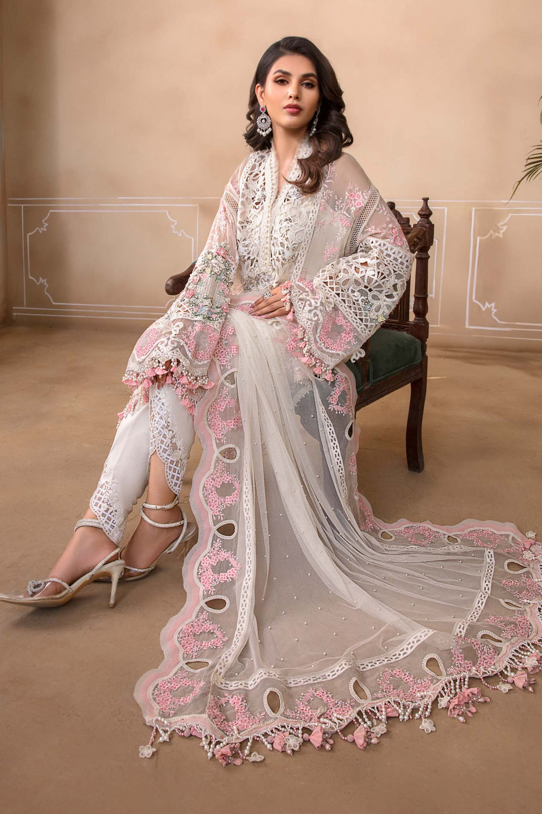 MARIA B Off White BD-2604 MBROIDERED