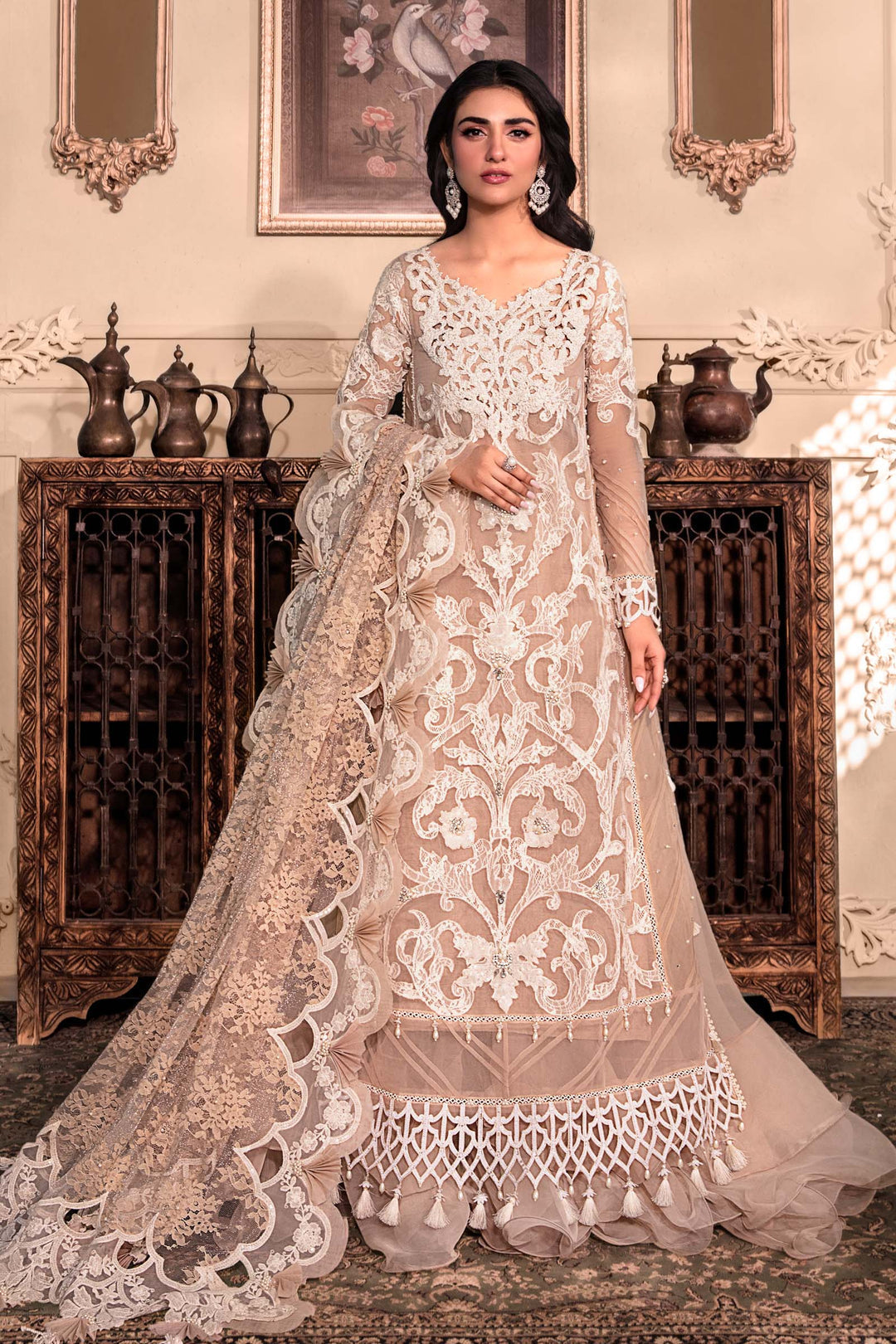 MARIA B Pink BD-2608 UNSTITCHED MBROIDERED
