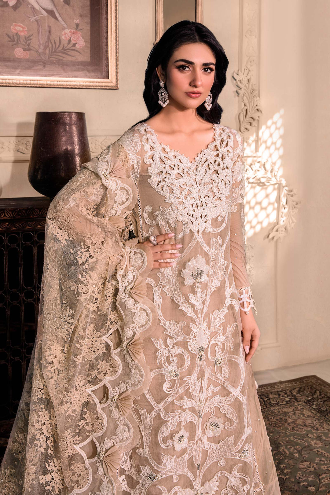 MARIA B Pink BD-2608 UNSTITCHED MBROIDERED