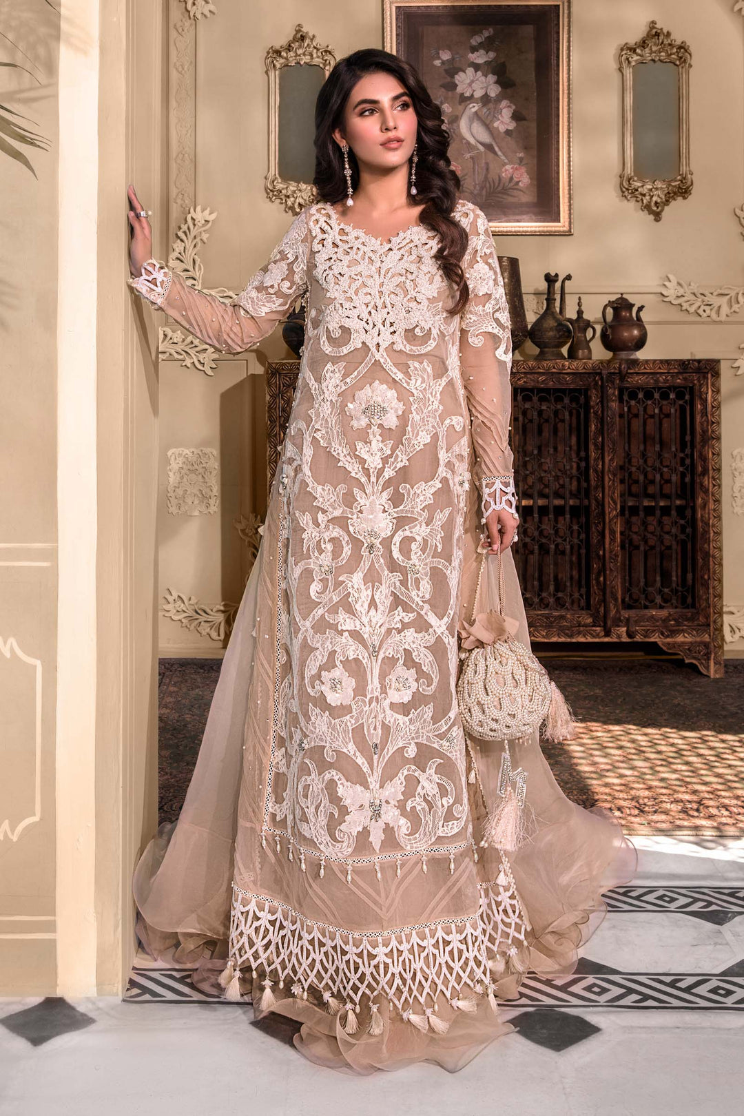 MARIA B Pink BD-2608 UNSTITCHED MBROIDERED