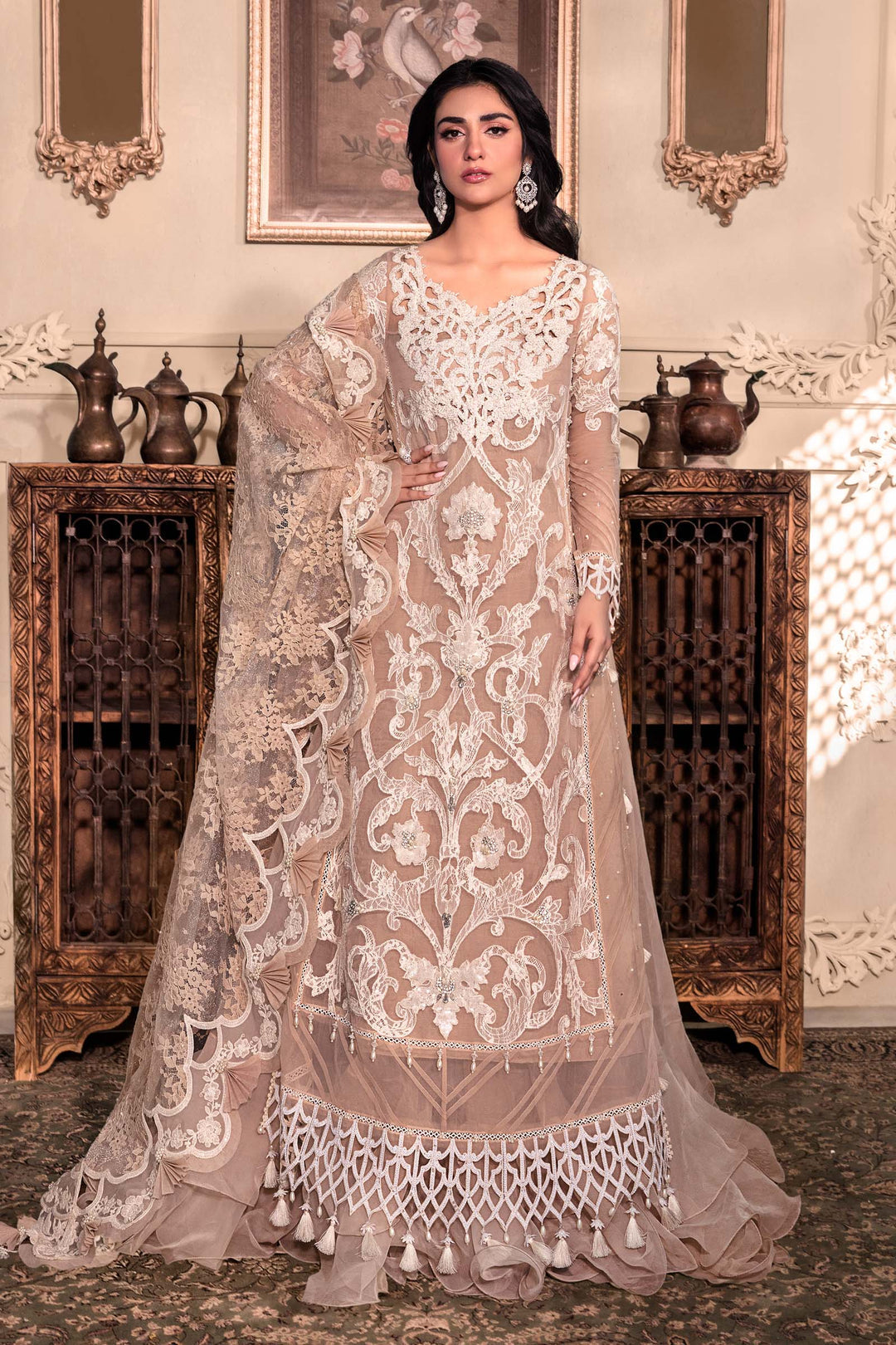 MARIA B Pink BD-2608 UNSTITCHED MBROIDERED