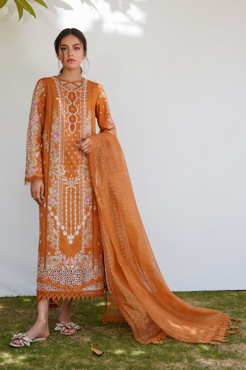 QALAMKAR QLINEKARI-RT-04 ALAINA-LAWN COLLECTION'23